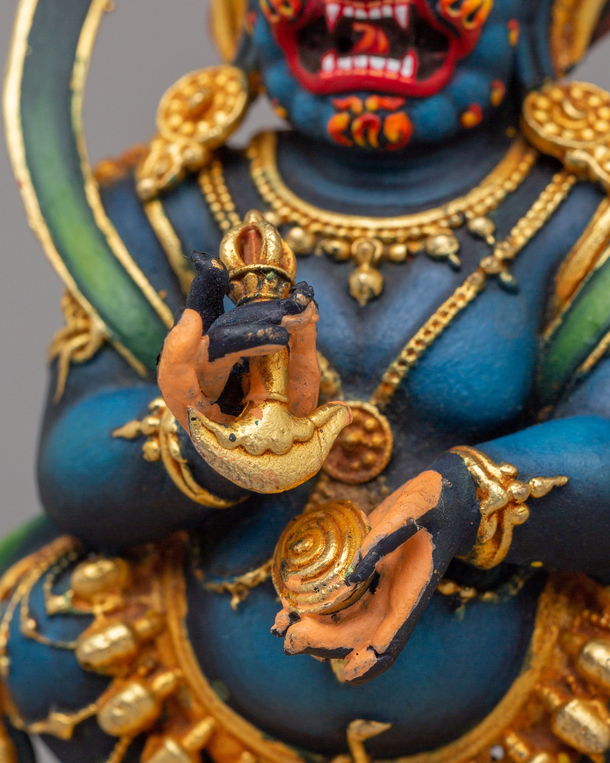 Sacred Sakya Mahakala Statue | Tibetan Protector Deity Statue
