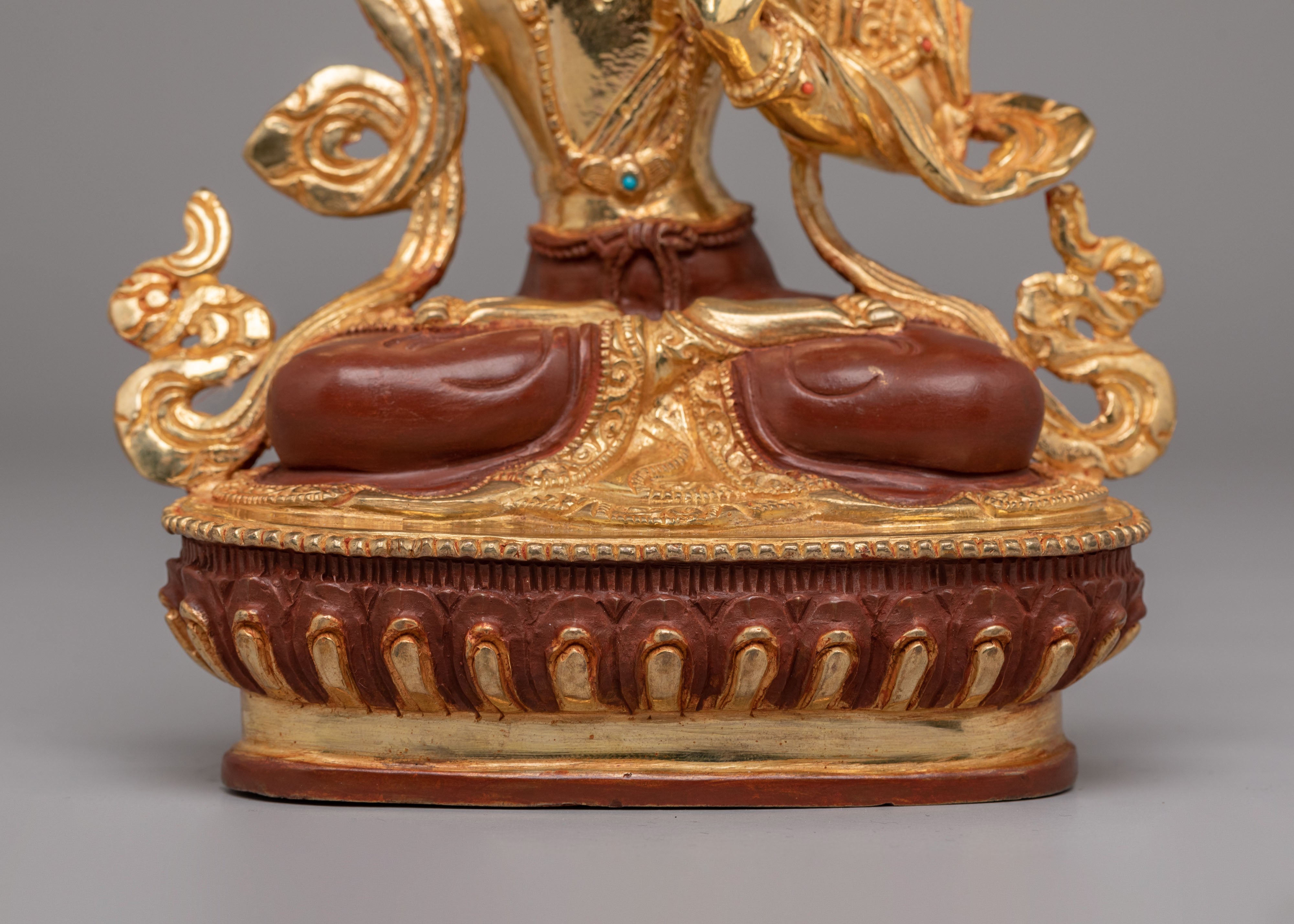 Buddhist Manjushri Statue for Knowledge | Handcrafted Tibetan Deity Figurine