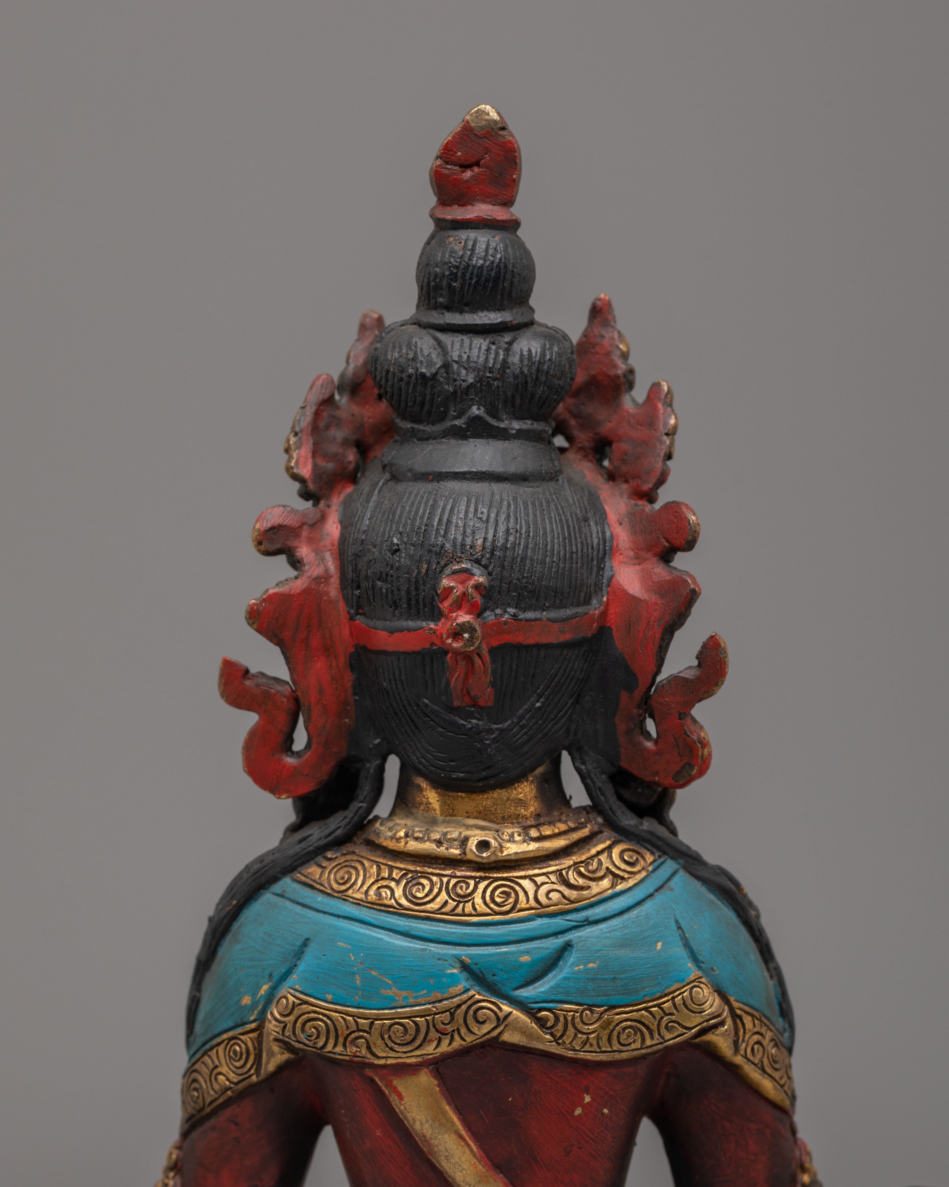 Handmade Amitayus Sculpture | Tibetan Deity of Longevity