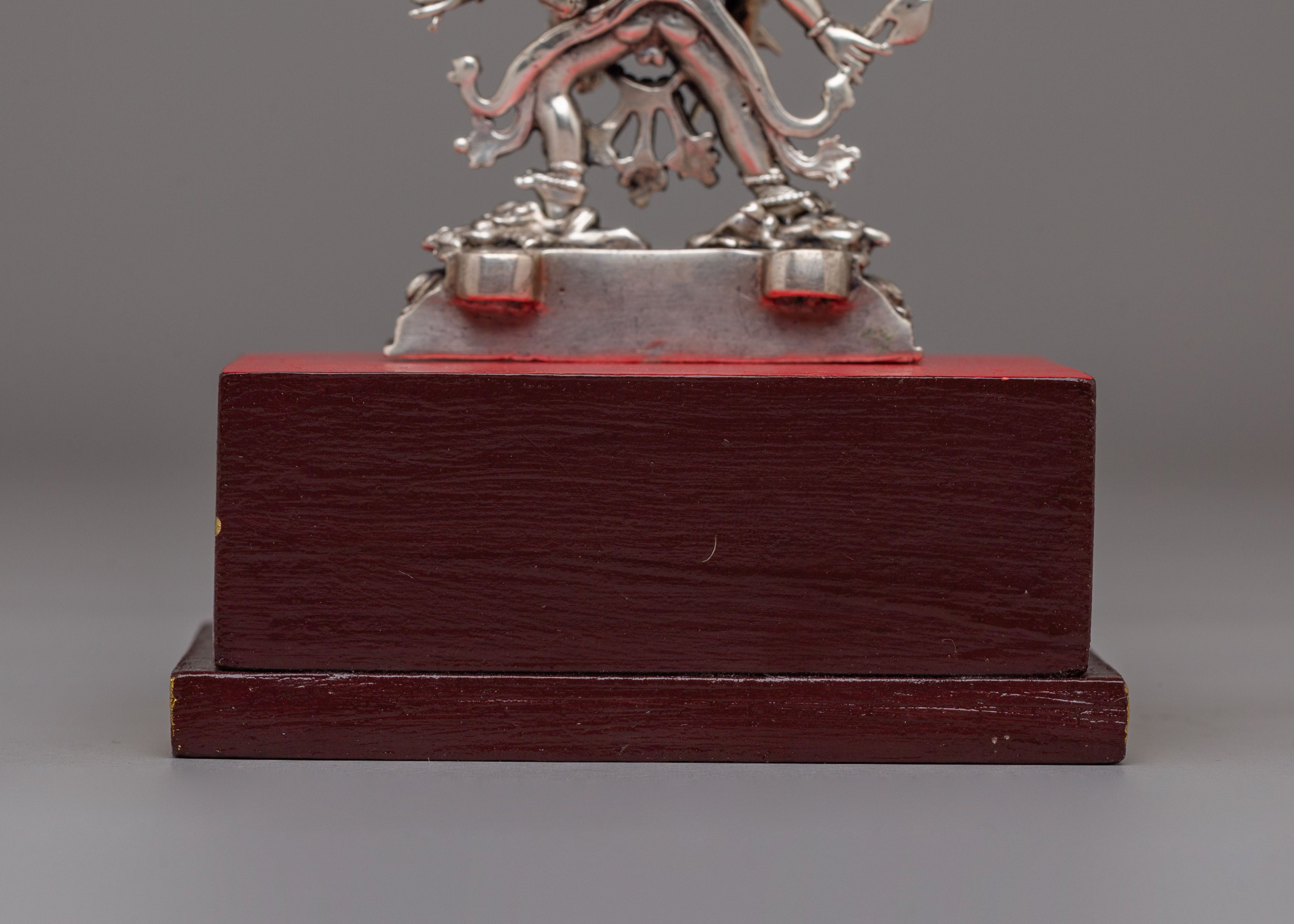 Tibetan Chakrasamvara with Consort Statue | Silver Plated Copper Buddhist Art