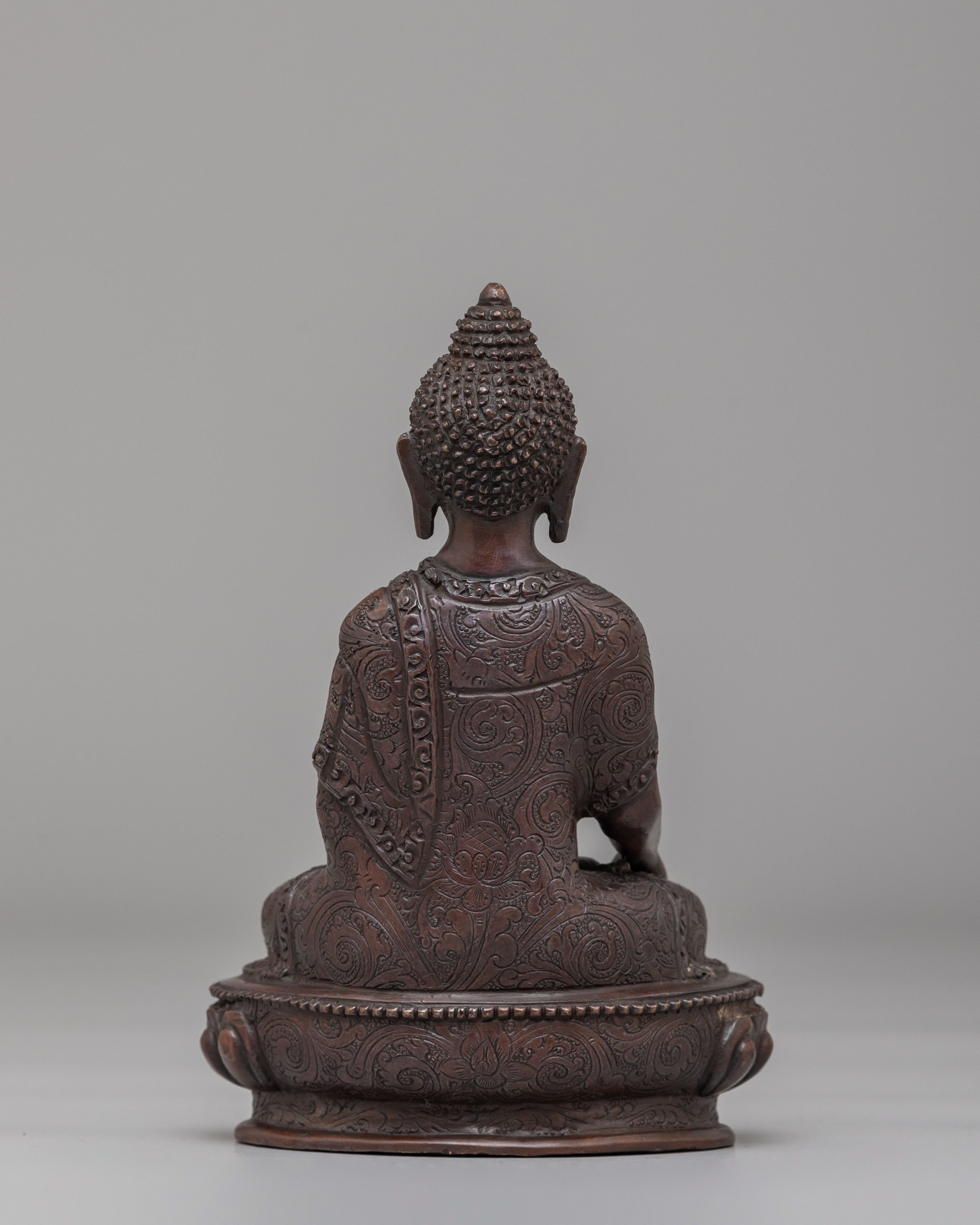 Handmade Ratnasambhava Buddha Statue | Oxidized Copper Body