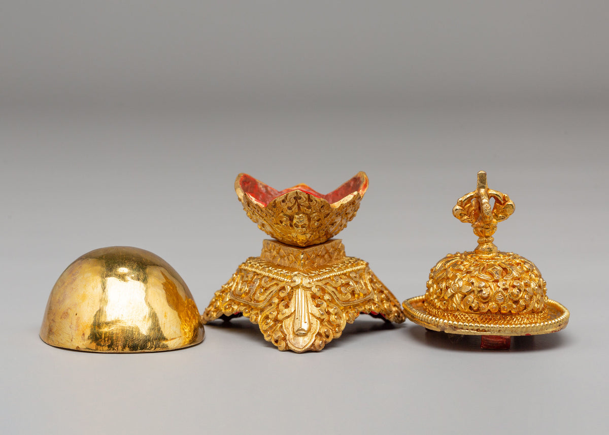 Buddhist Tantric Kapala Set Vessel | Ritual Offering Vessels
