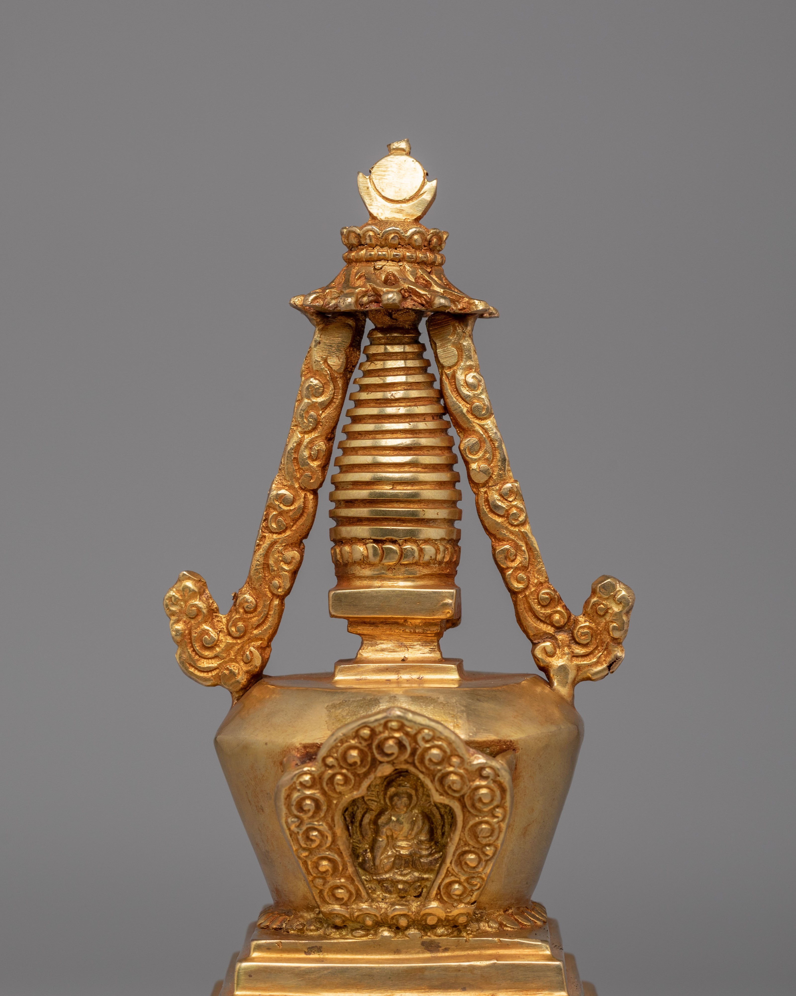 Traditional Altar Enlightenment Stupa | Buddhist Sculpture for Meditation