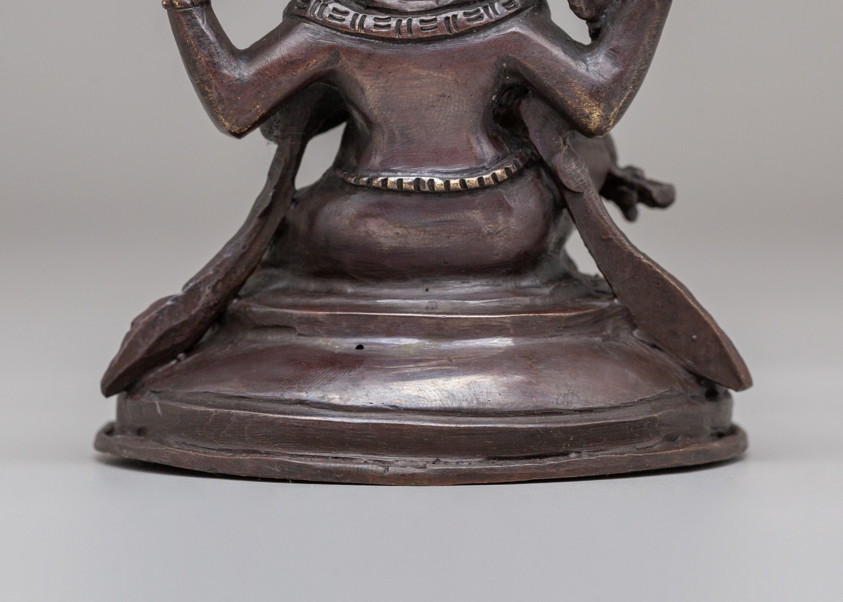 Spiritual Ganesh Deity Statue | Oxidized Copper Ganesha Idol for Meditation