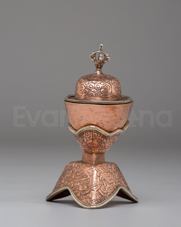Traditional Kapala | Handcrafted Copper Ritual Art