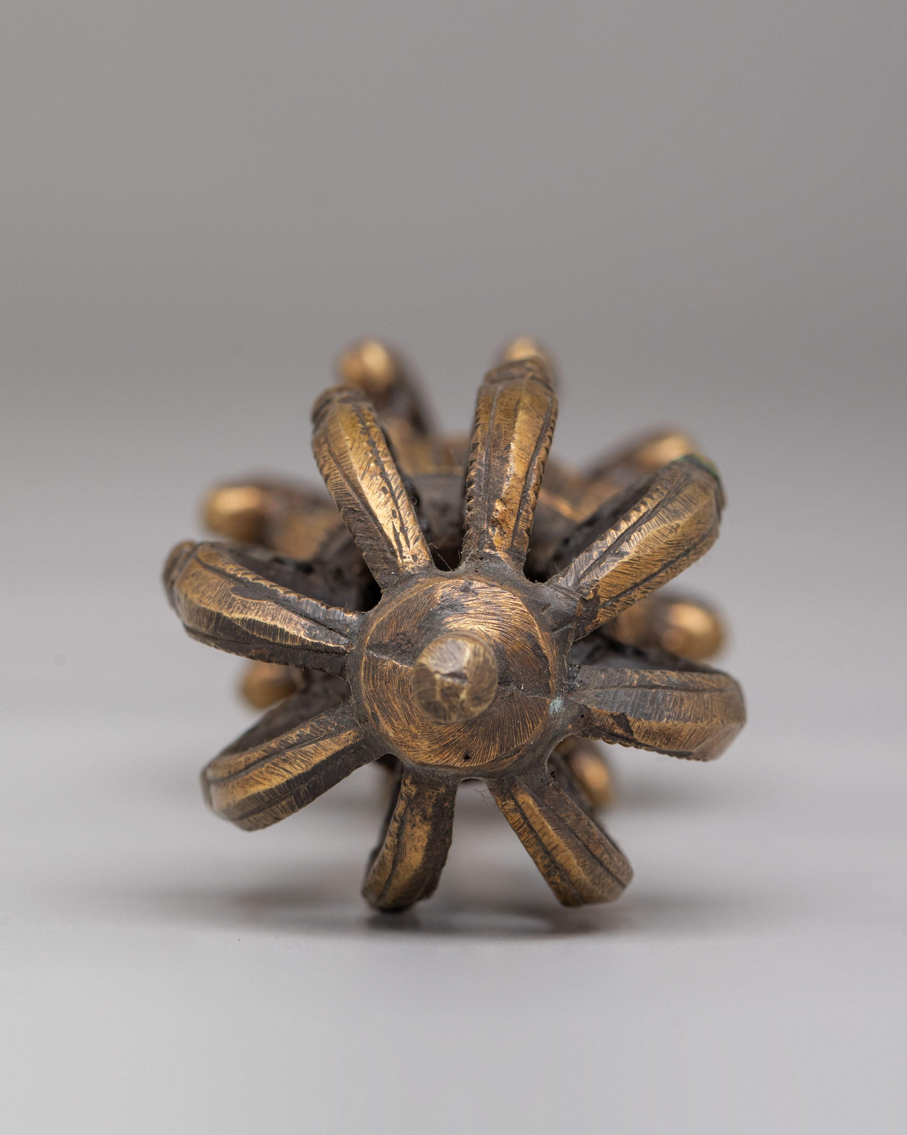 Buddhist Ritual Item Vajra | Brass Tibetan Ritual Tool for Spiritual Practices