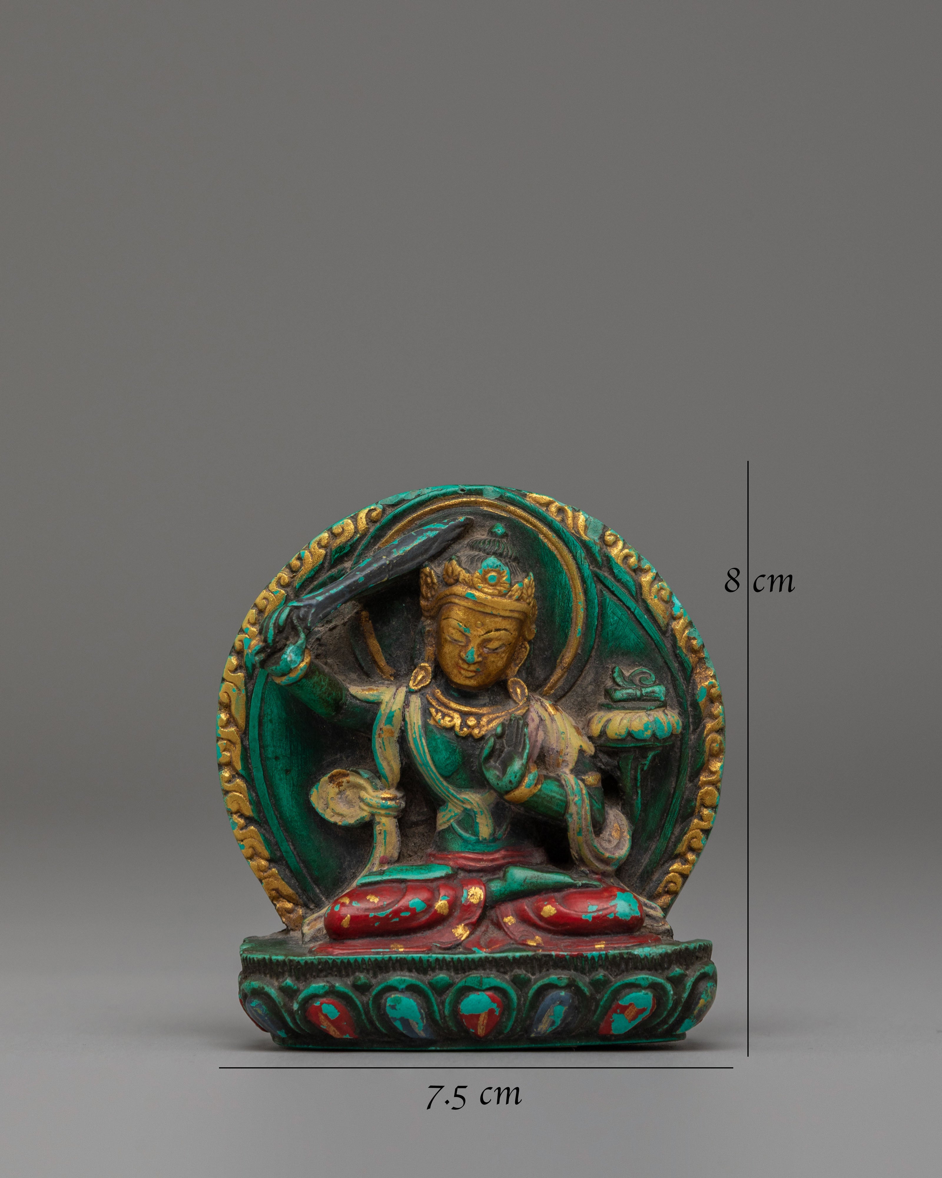 Handcrafted Sacred Manjushri Sculpture | Bodhisattva of Wisdom