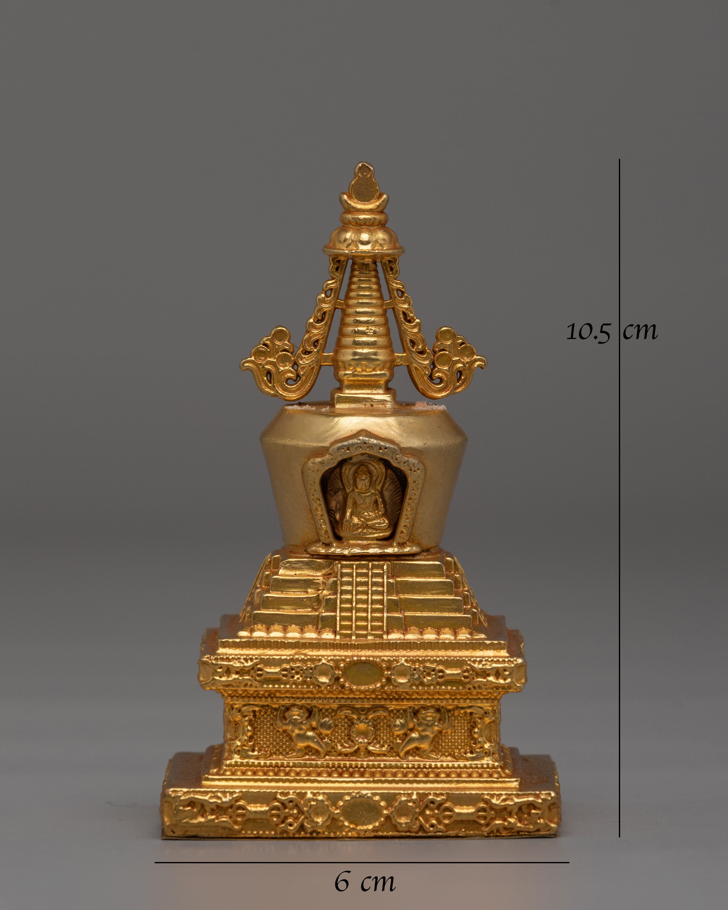 Handcrafted Descent from Heaven Stupa | Symbol of Enlightenment