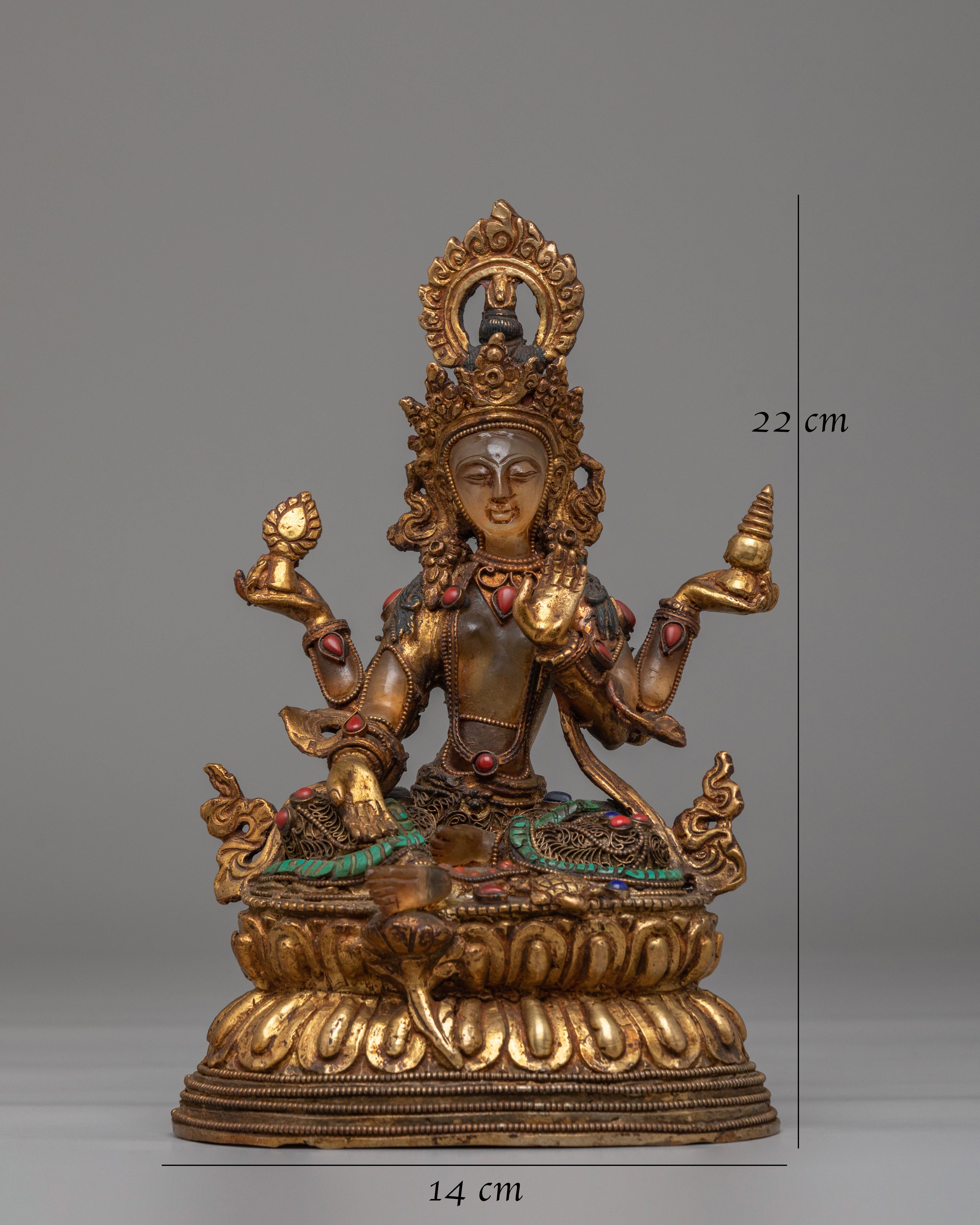 Hindu Divine Mother Laxmi Statue | Handcrafted Himalayan Sacred Art