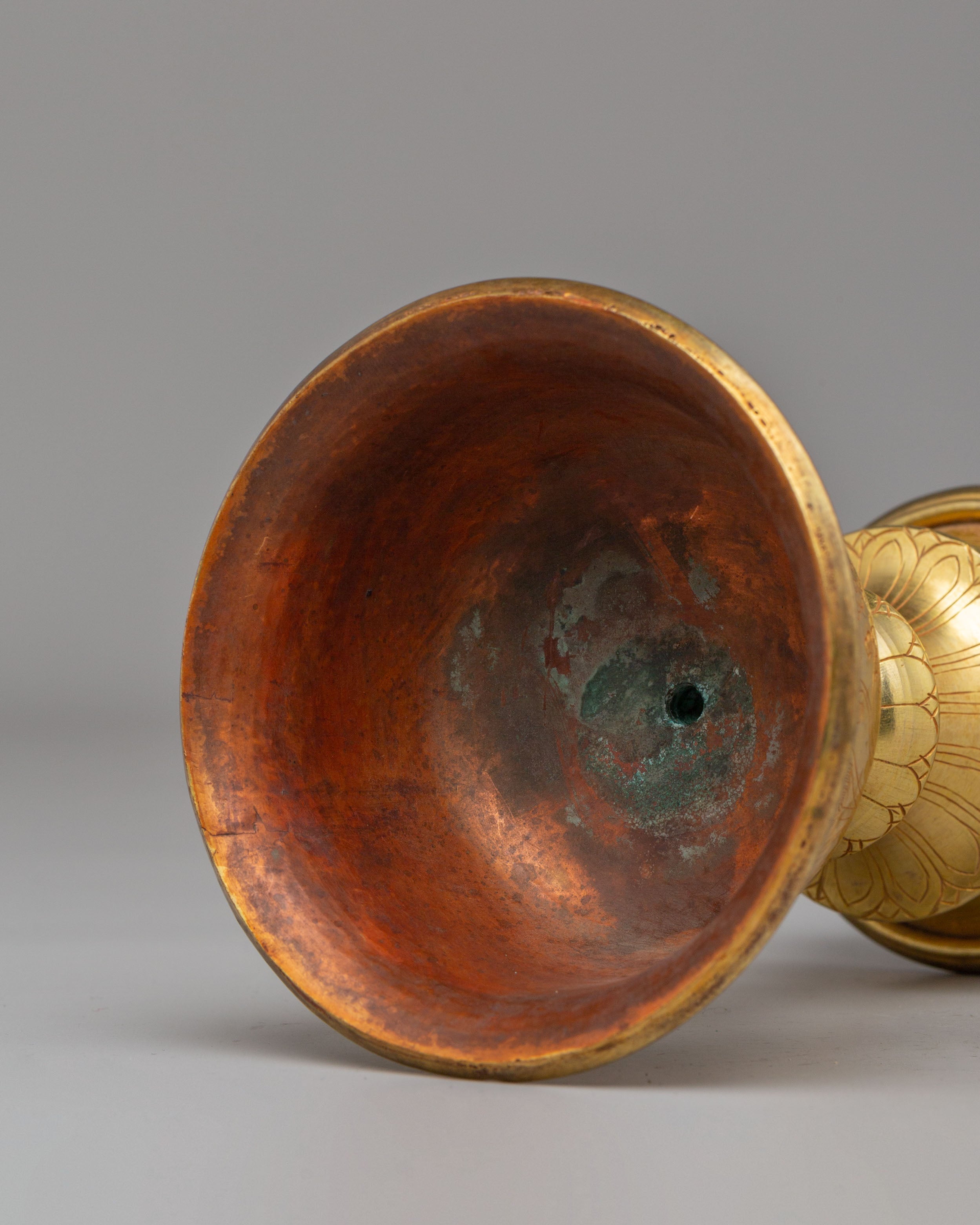 Buddhist Butter Lamp Offering Bowl | Sacred Light Offering Vessel for Meditation & Ritual