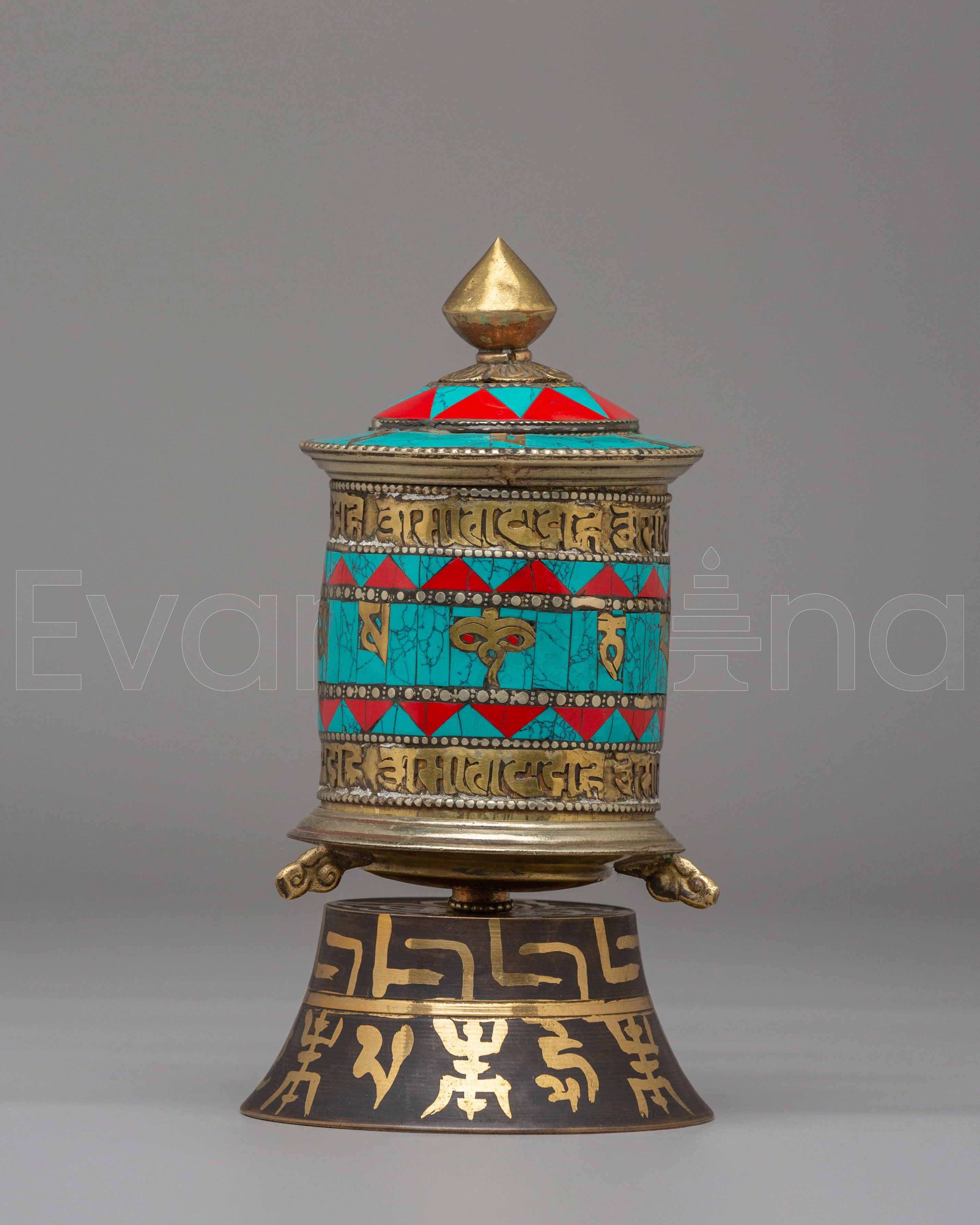 Tibetan Prayer Wheel with Mantras 