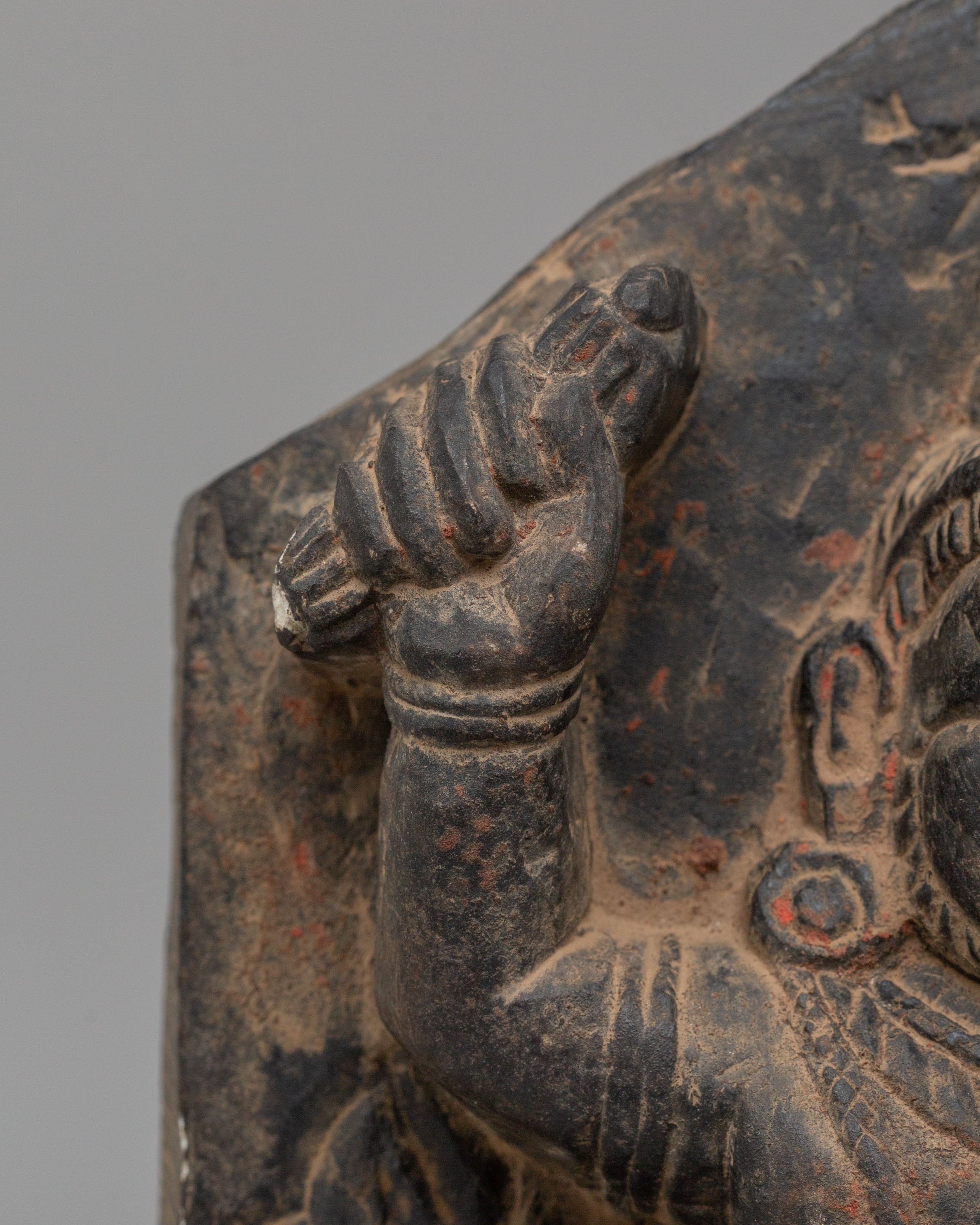 Sacred Vajrapani Bodhisattva Sculpture | Tibetan Buddhist Protector Deity Statue