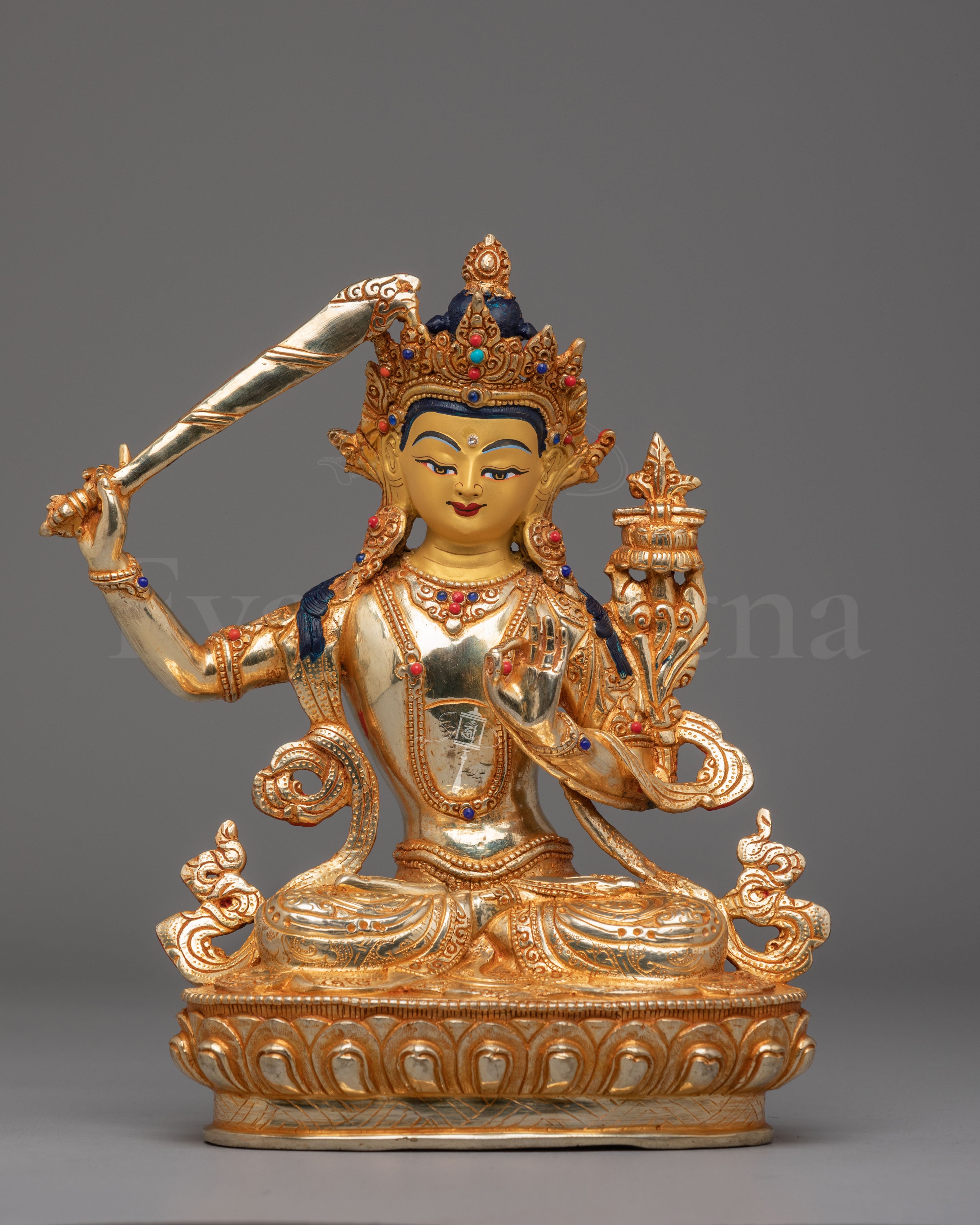 Sacred Flaming Sword Manjushri Statue
