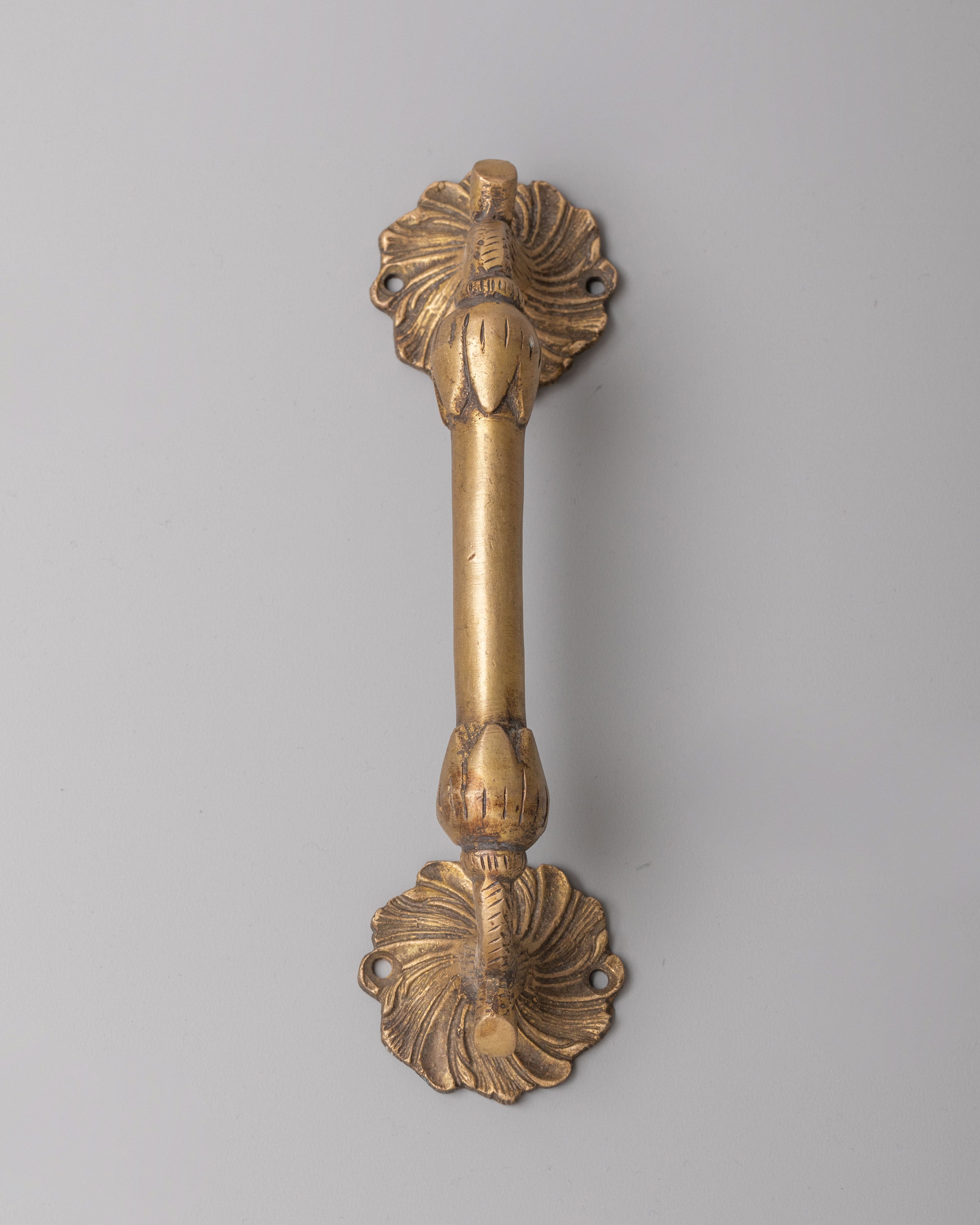 Handcrafted Brass Door Handle Set | Traditional Decorative Door Pulls