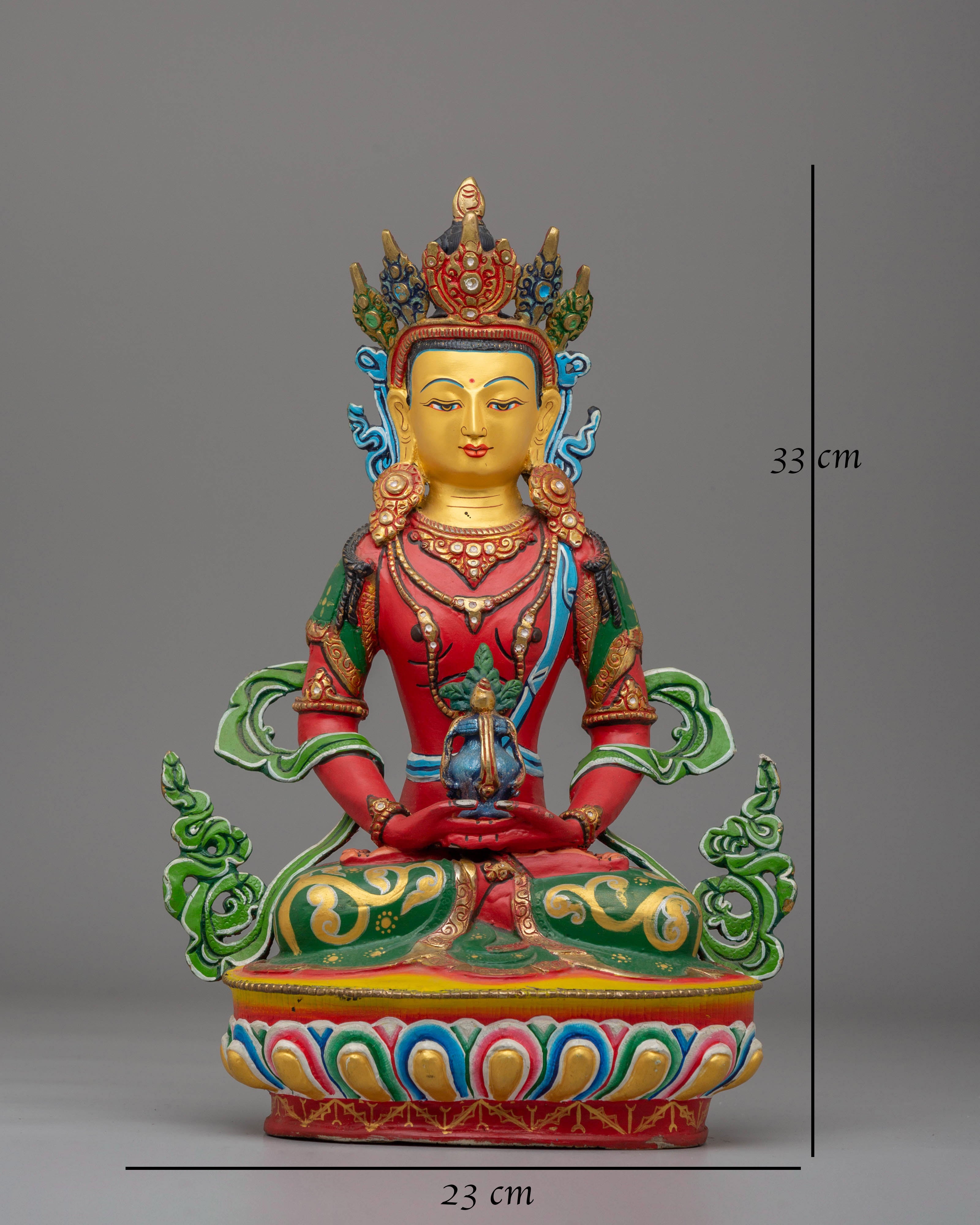Handcrafted Sacred Amitayus Statue | Buddhist Deity of Longevity