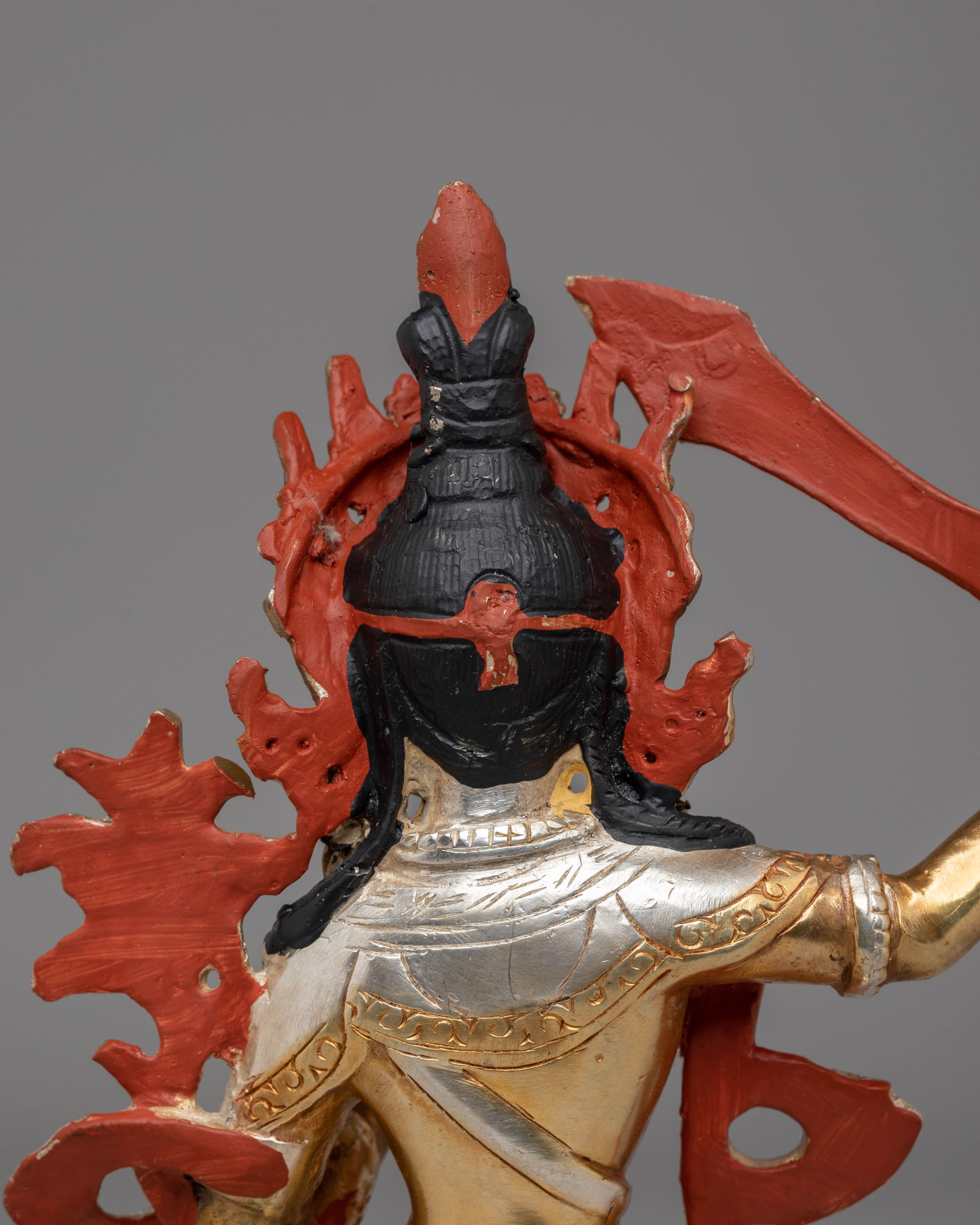 Statue of Manjushri Bodhisattva | Gold Plated Copper for Wisdom and Enlightenment