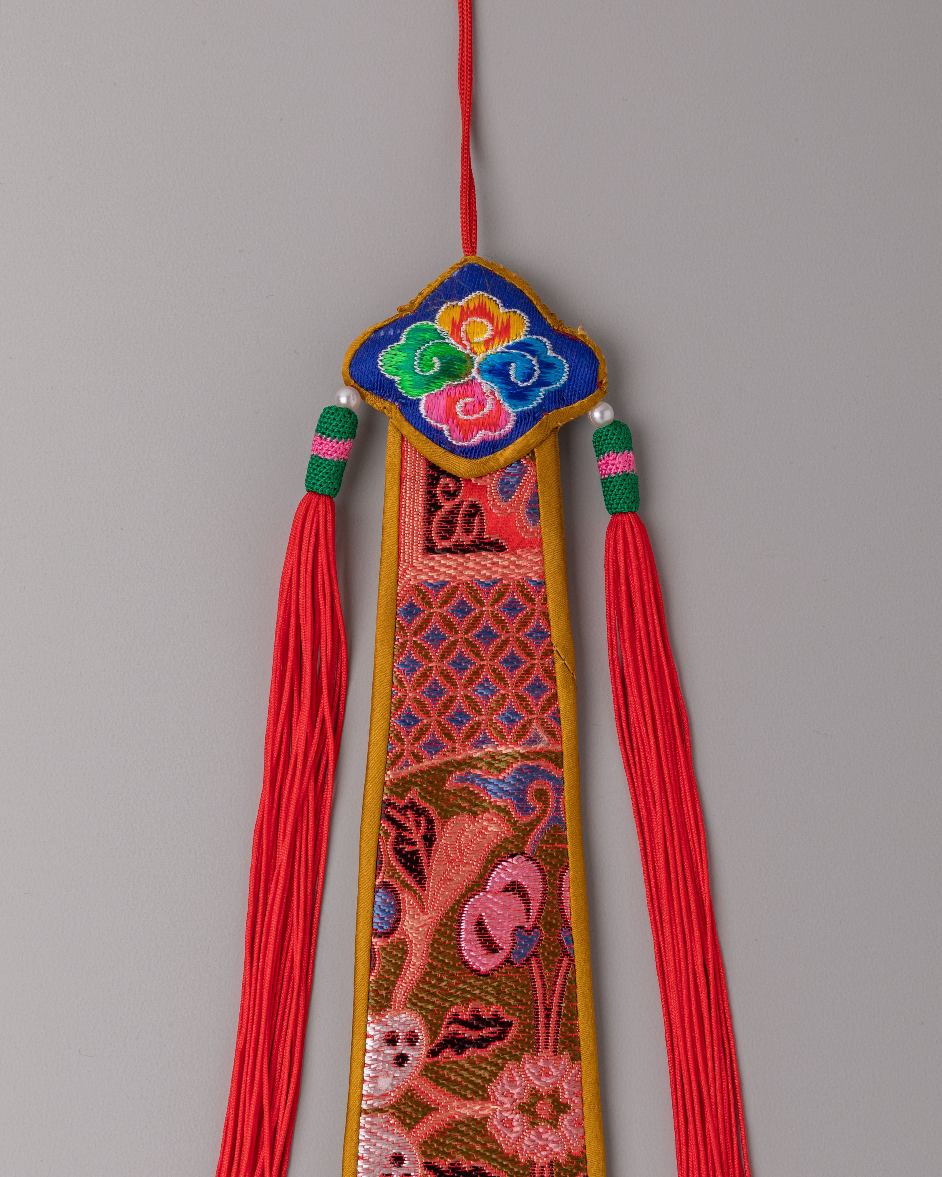 Tibetan Damaru Tail for Ritual Practice | Handcrafted Damaru Drum Accessory