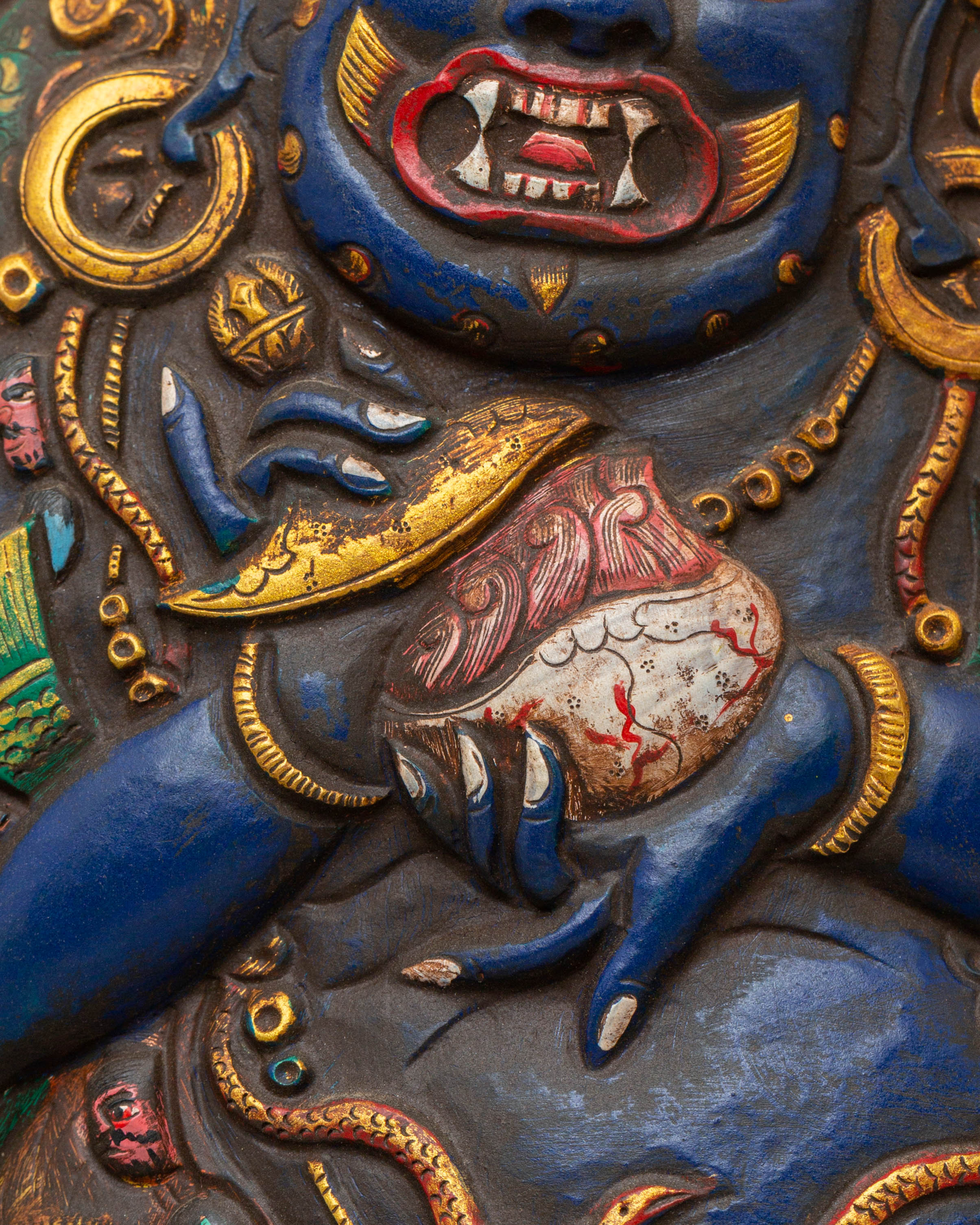 Handmade Six-Armed Mahakala Wall Hanging | A Symbol of Protection and Power