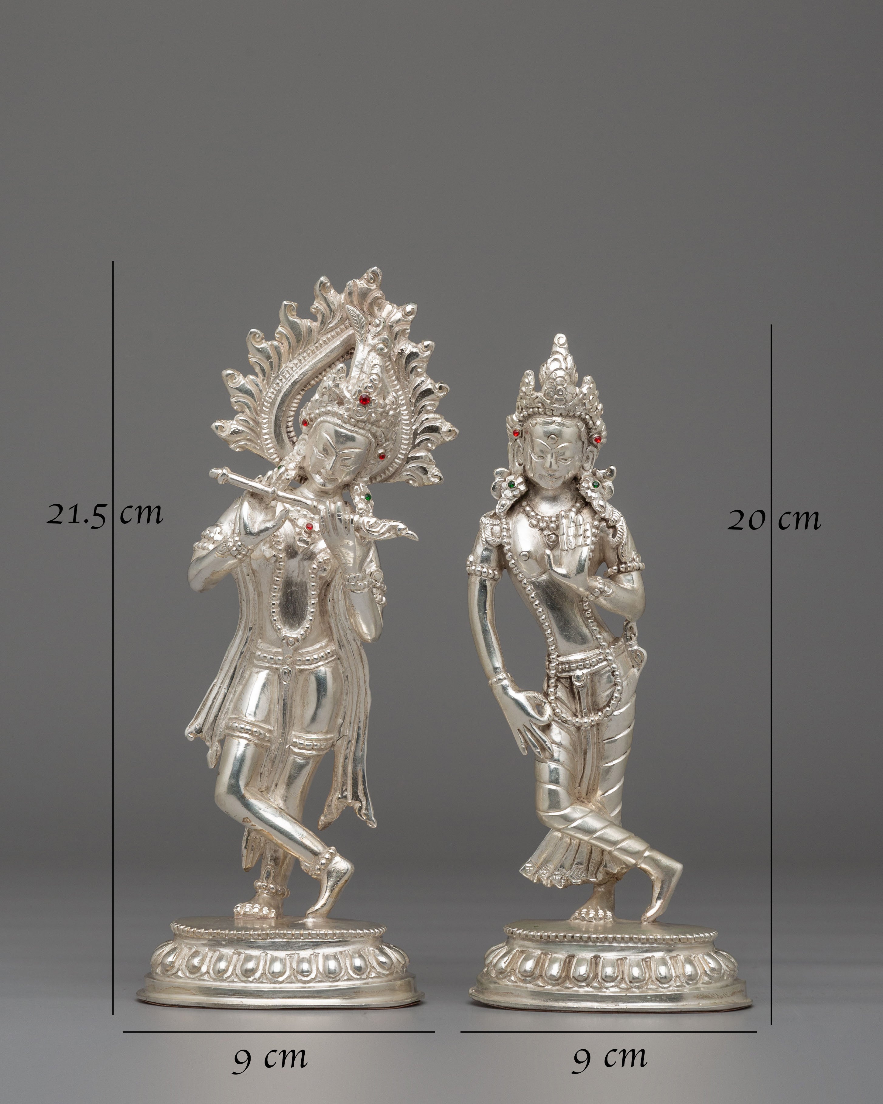 Traditional Radha Krishna Statue | Hindu Deity Figurine