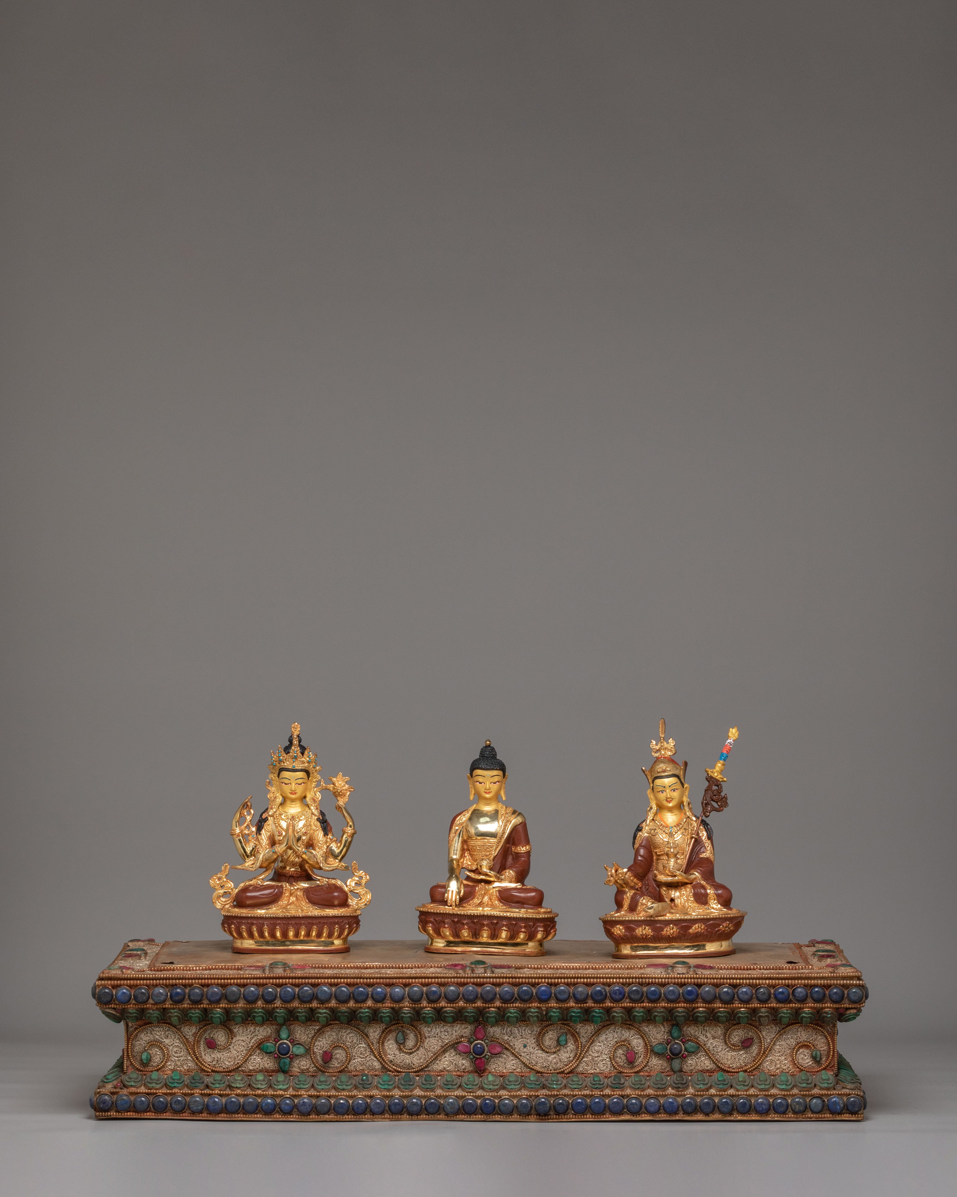 Handmade Altar Box With Statue | Tibetan Shrine for Meditation & Spiritual Practice