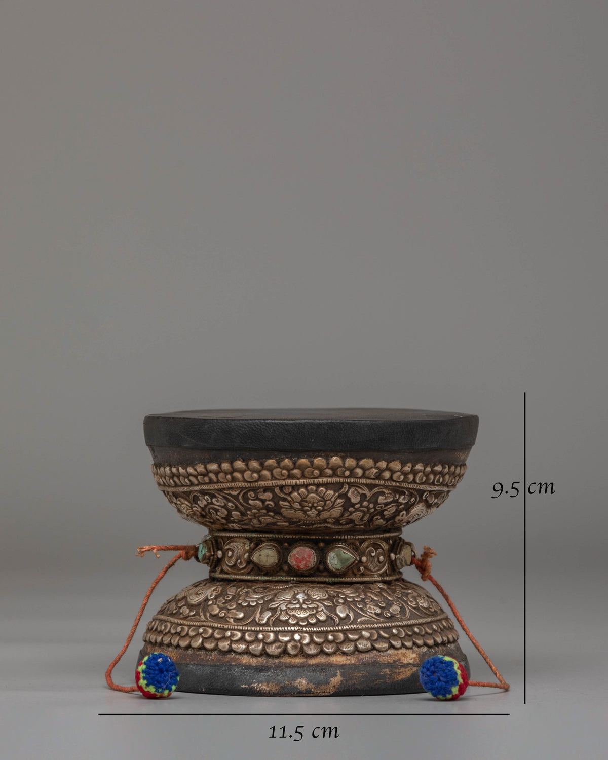 Handcrafted Damaru For Ritual Ceremonies | Spiritual Altar Artwork