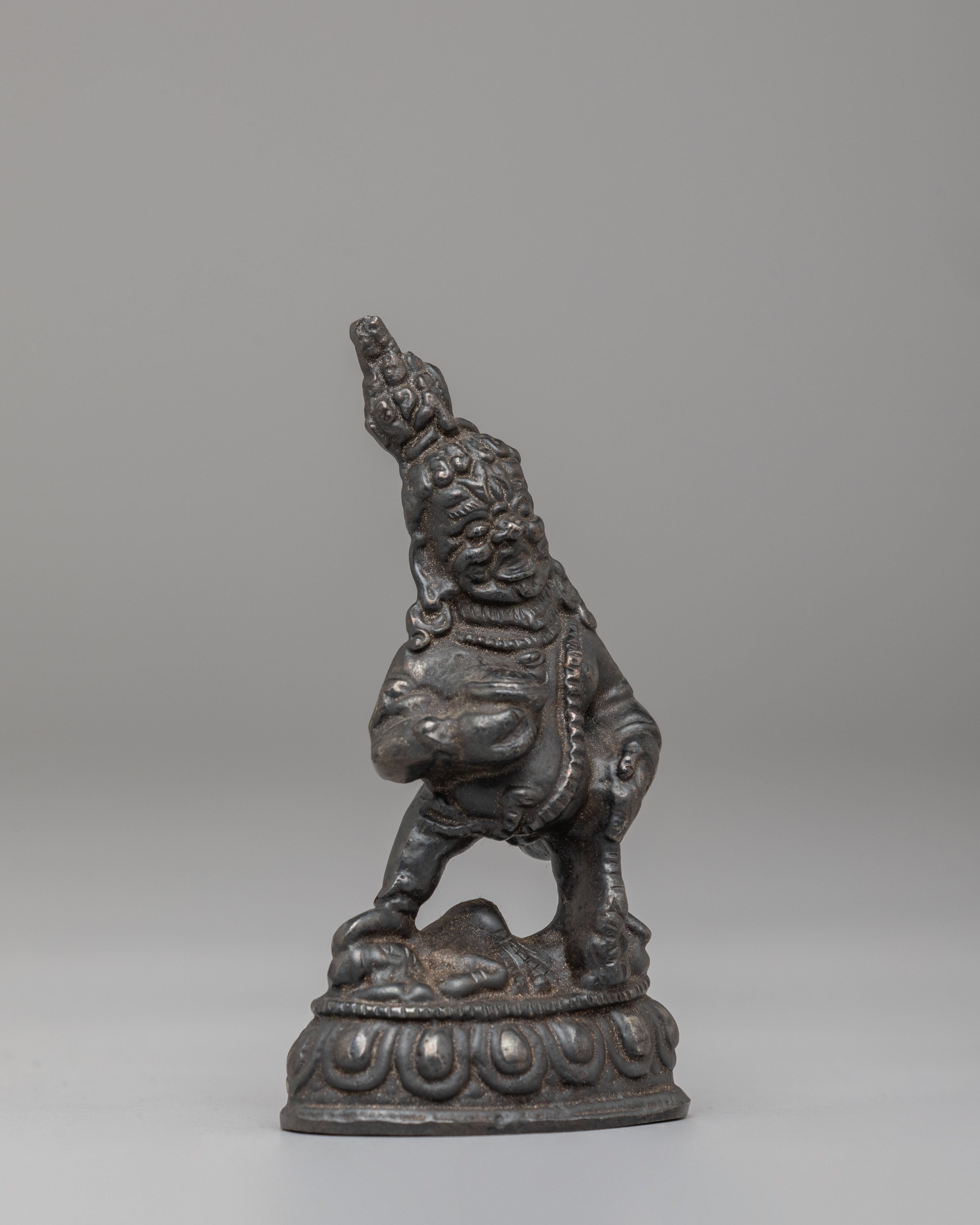 Himalayan Black Dzambhala Statue | Tibetan Wealth Deity Figurine
