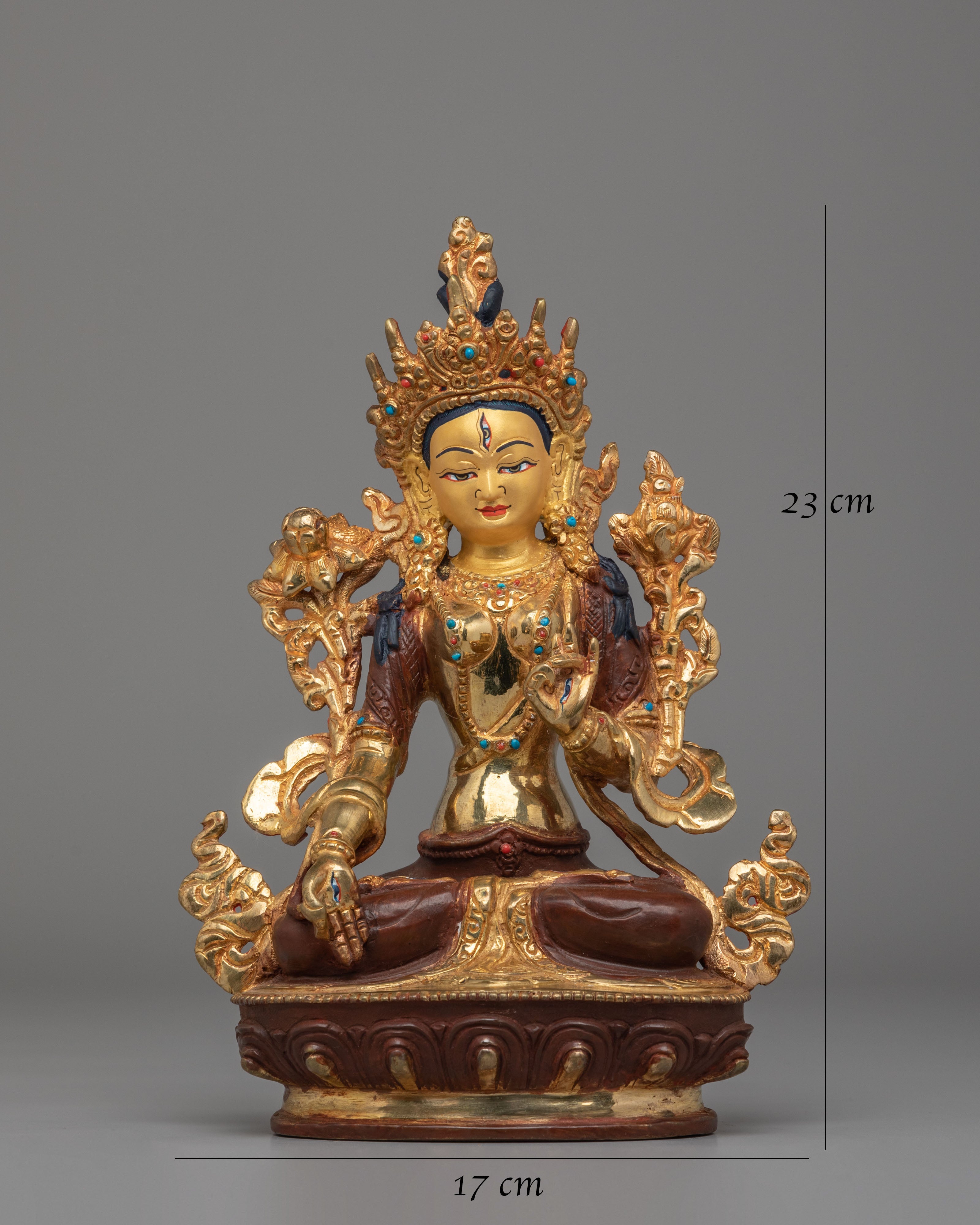 Buddhist White Tara Deity Statue | Traditional Artwork