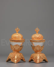 Handcrafted Kapala Skull Cup Set 