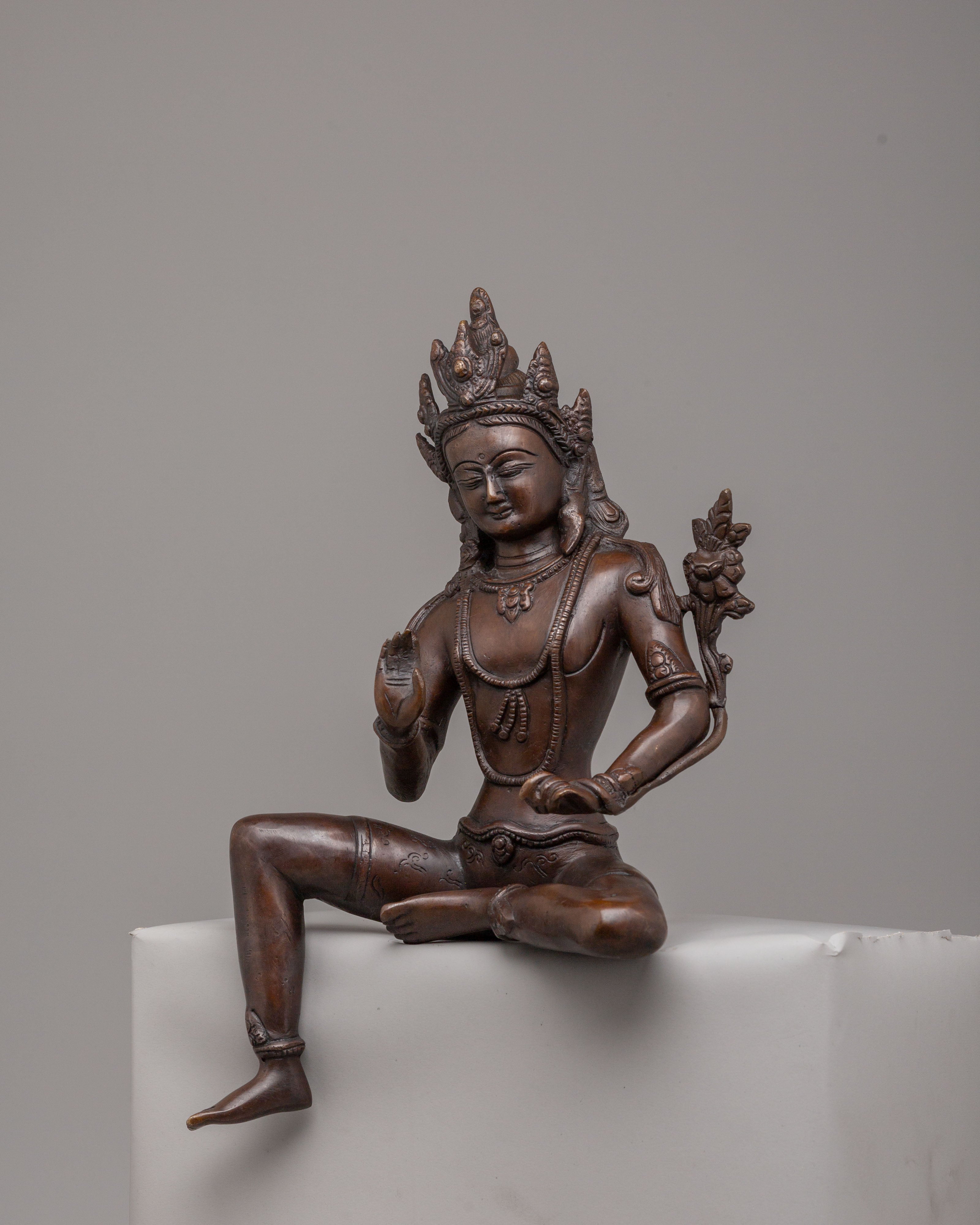 Divine Green Tara Statue | Tibetan Protector Bodhisattva
