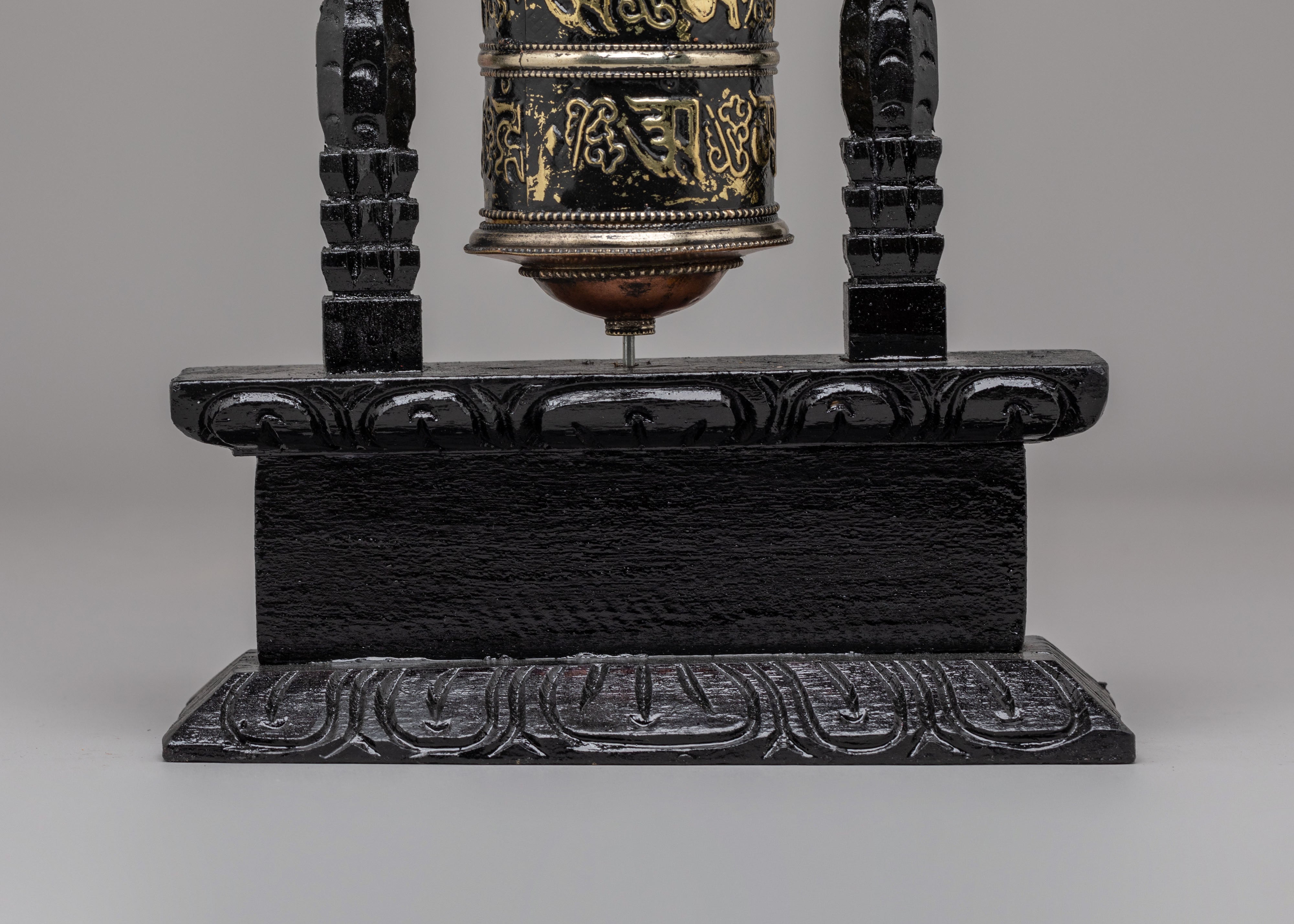 Rotating Tibetan Prayer Wheel for Blessings | Handcrafted Mantra Spinner