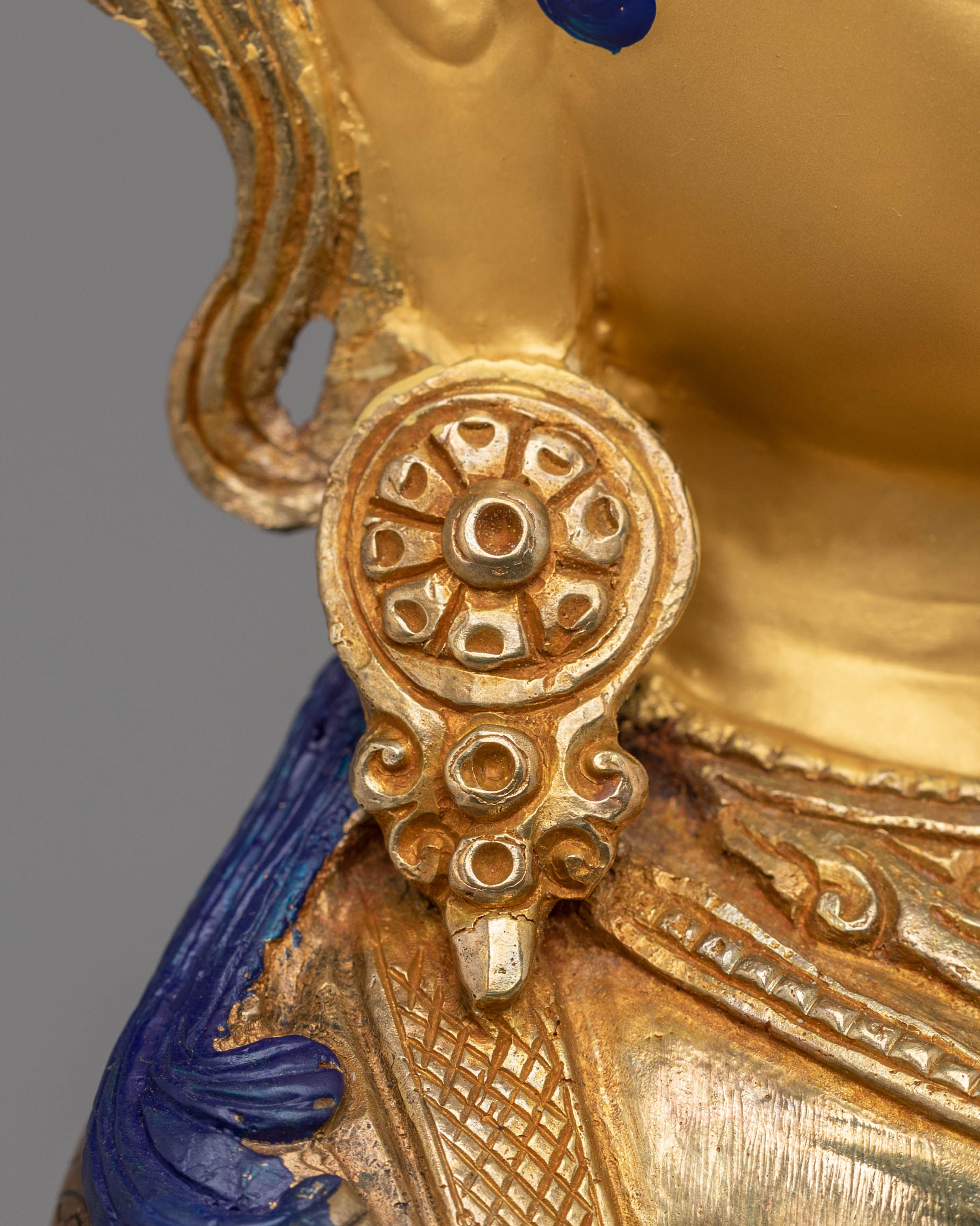 Handcrafted Dukar Copper Statue | 24K Gold Plated Buddhist Art Sculpture