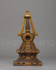 Handcrafted Lotus Blossom Stupa