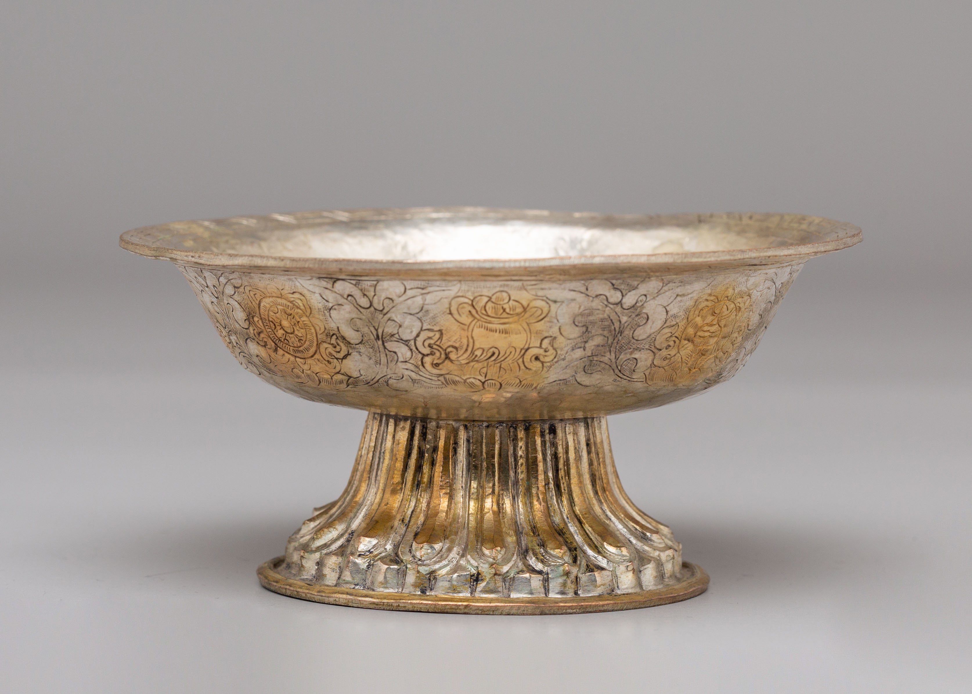 Handmade Tibetan Ritual Serkyem | Copper Buddhist Offering Vessel