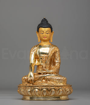 Handcrafted Mitrugpa Statue with 24K Gold Gliding for Altar and Sacred Spaces