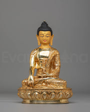Handcrafted Mitrugpa Statue with 24K Gold Gliding for Altar and Sacred Spaces