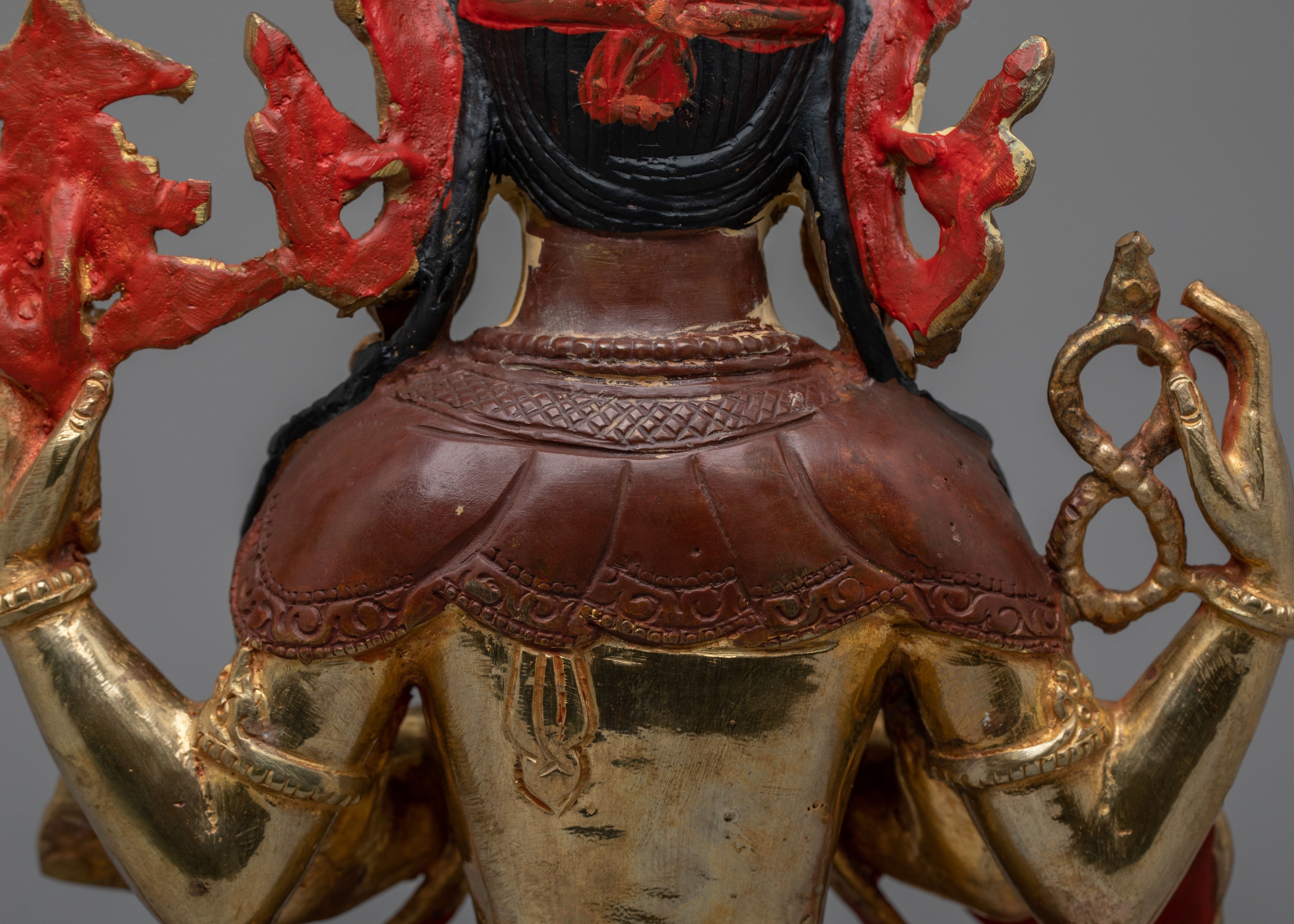 Ceremonial Chenrezig Shrine Statue | Tibetan Buddhist Altar Decor