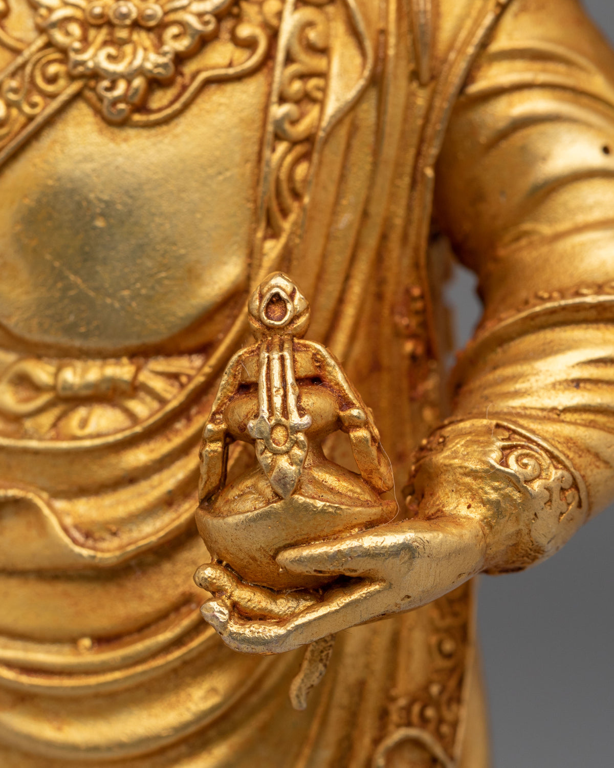 Handcrafted Standing Guru Rinpoche Statue | Spiritual Decor
