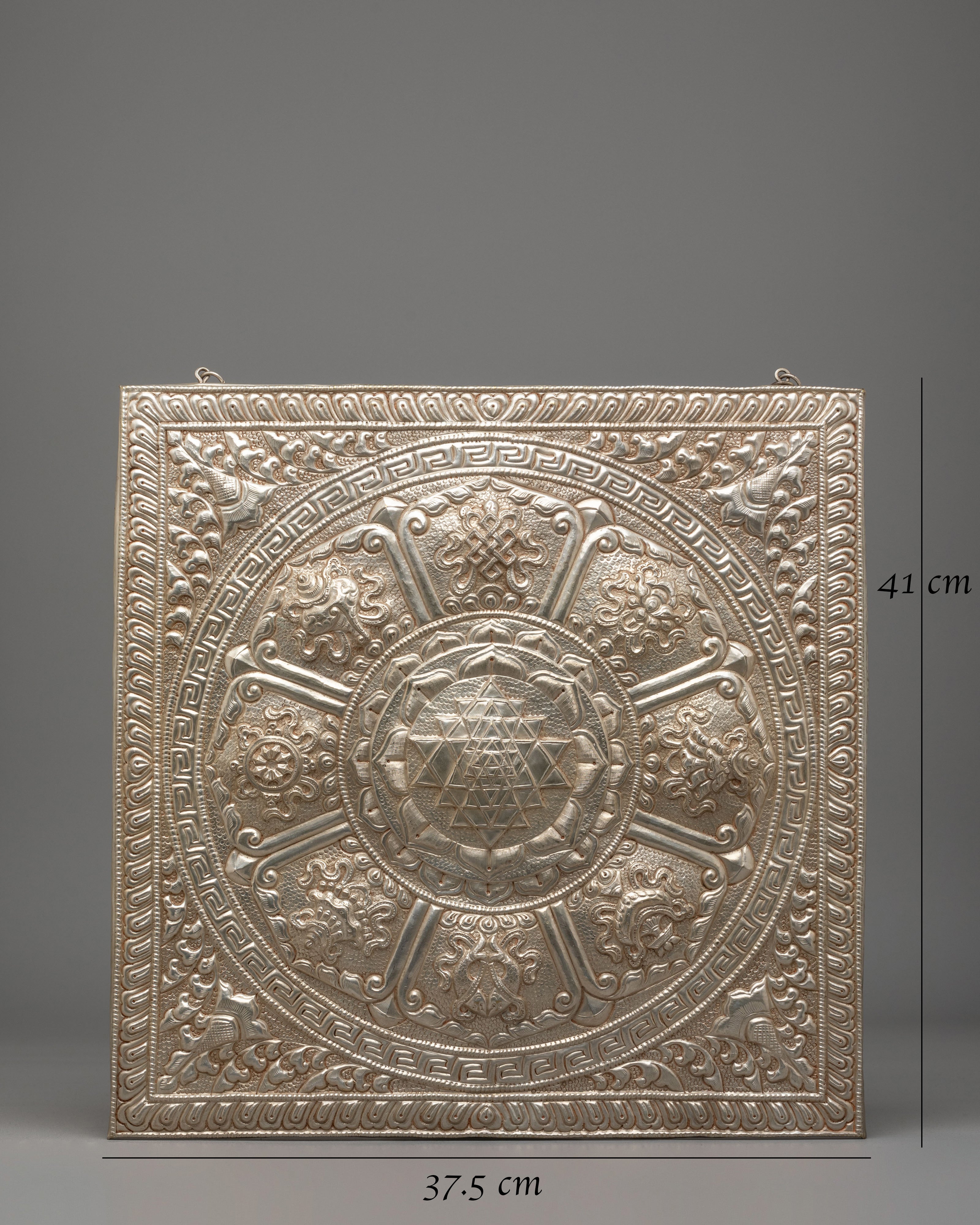 Silver Plated Altar Wall Hanging | Perfect for Home Decor and Spiritual Blessings