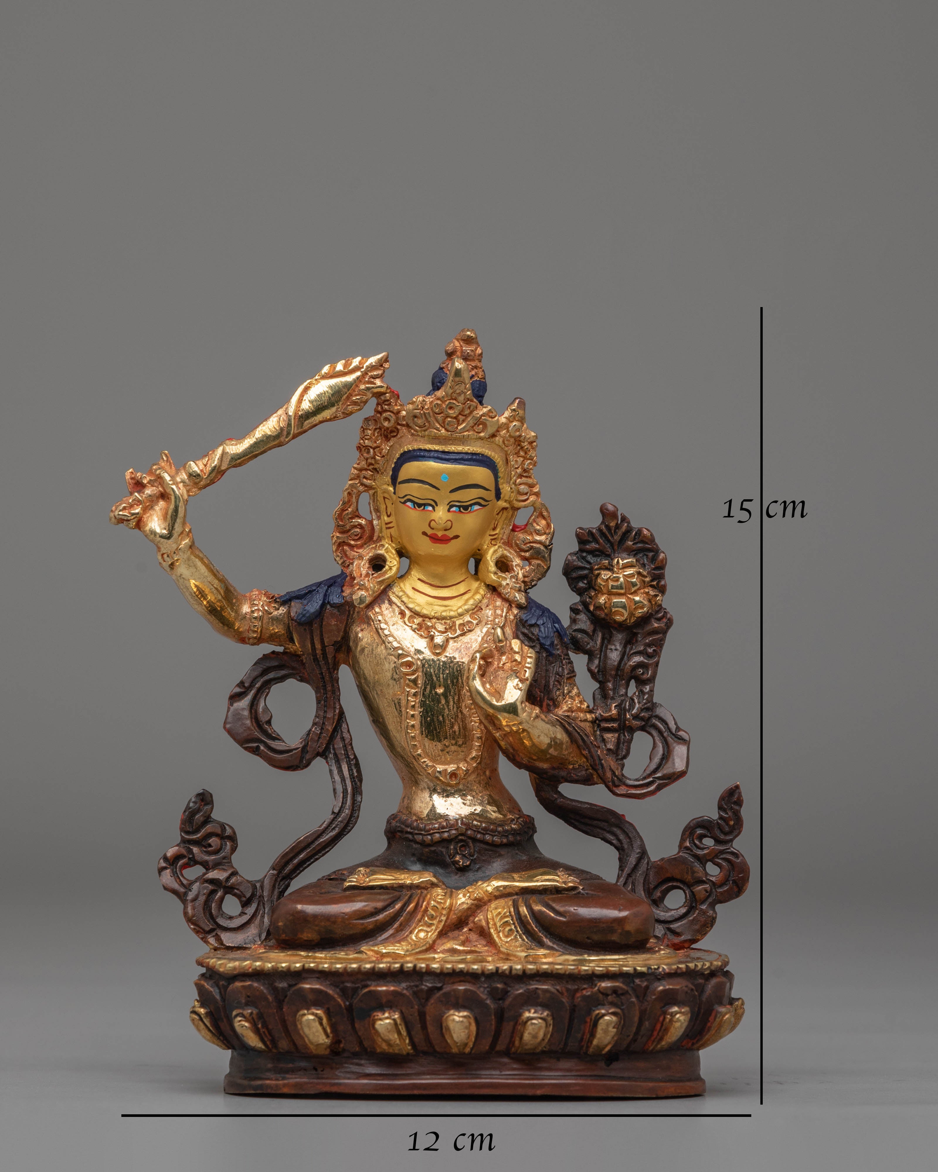 Manjushri Bodhisattva Copper Statue | Symbol of Wisdom and Knowledge