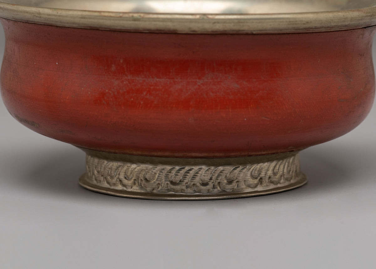 Sacred Tibetan Ritual Offering Bowl | Spiritual Decor for Meditation