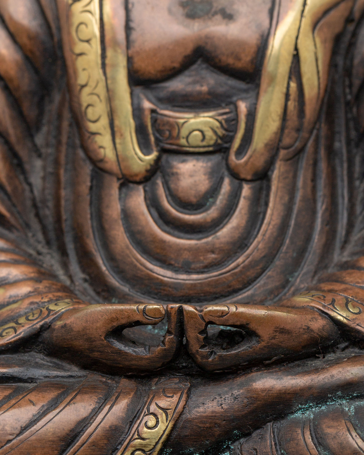 Handcrafted Amitabha Buddha Deity Statue | Copper Statue for Meditation