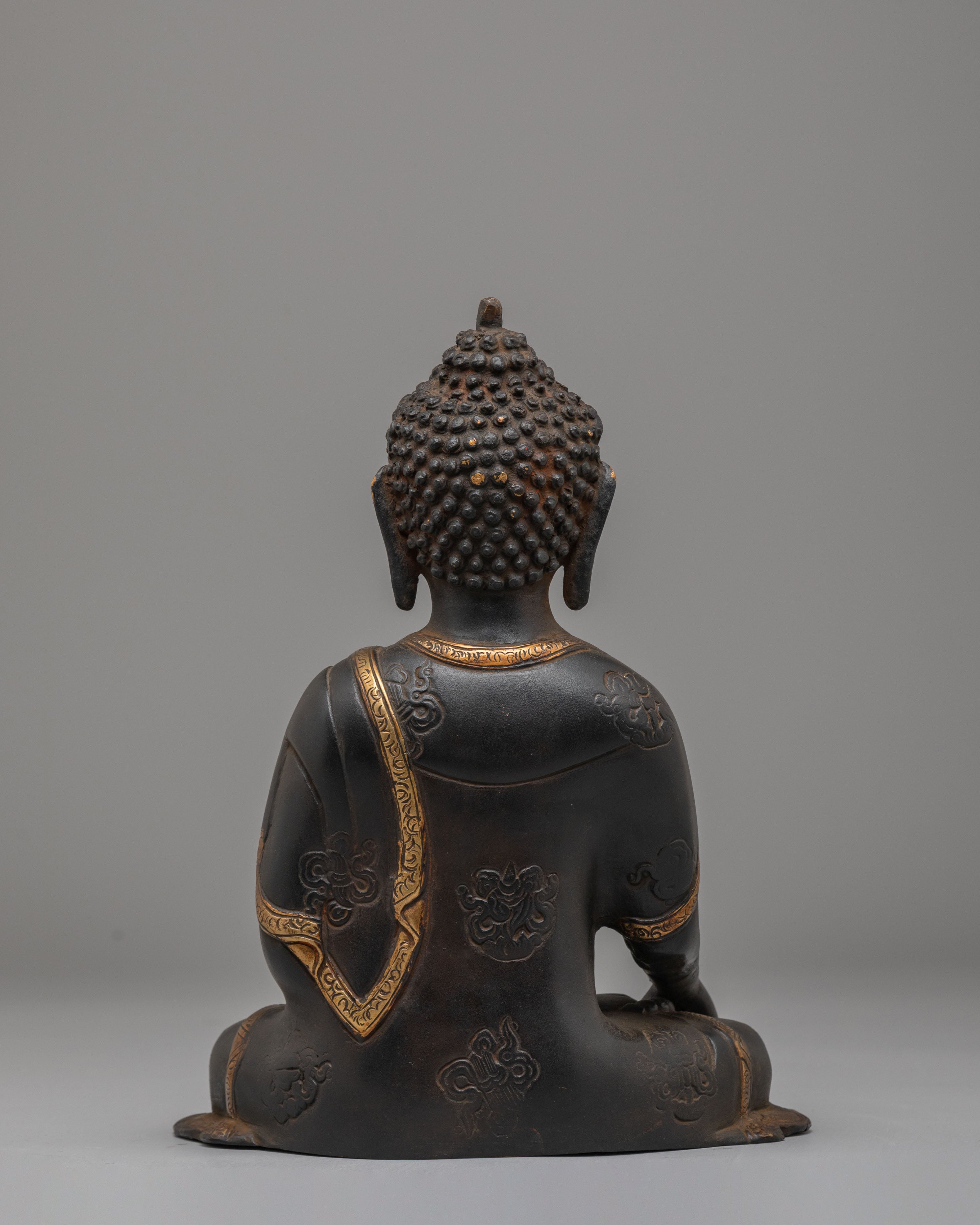 Peace Symbol Shakyamuni Buddha Statue | Handcrafted Copper Sculpture