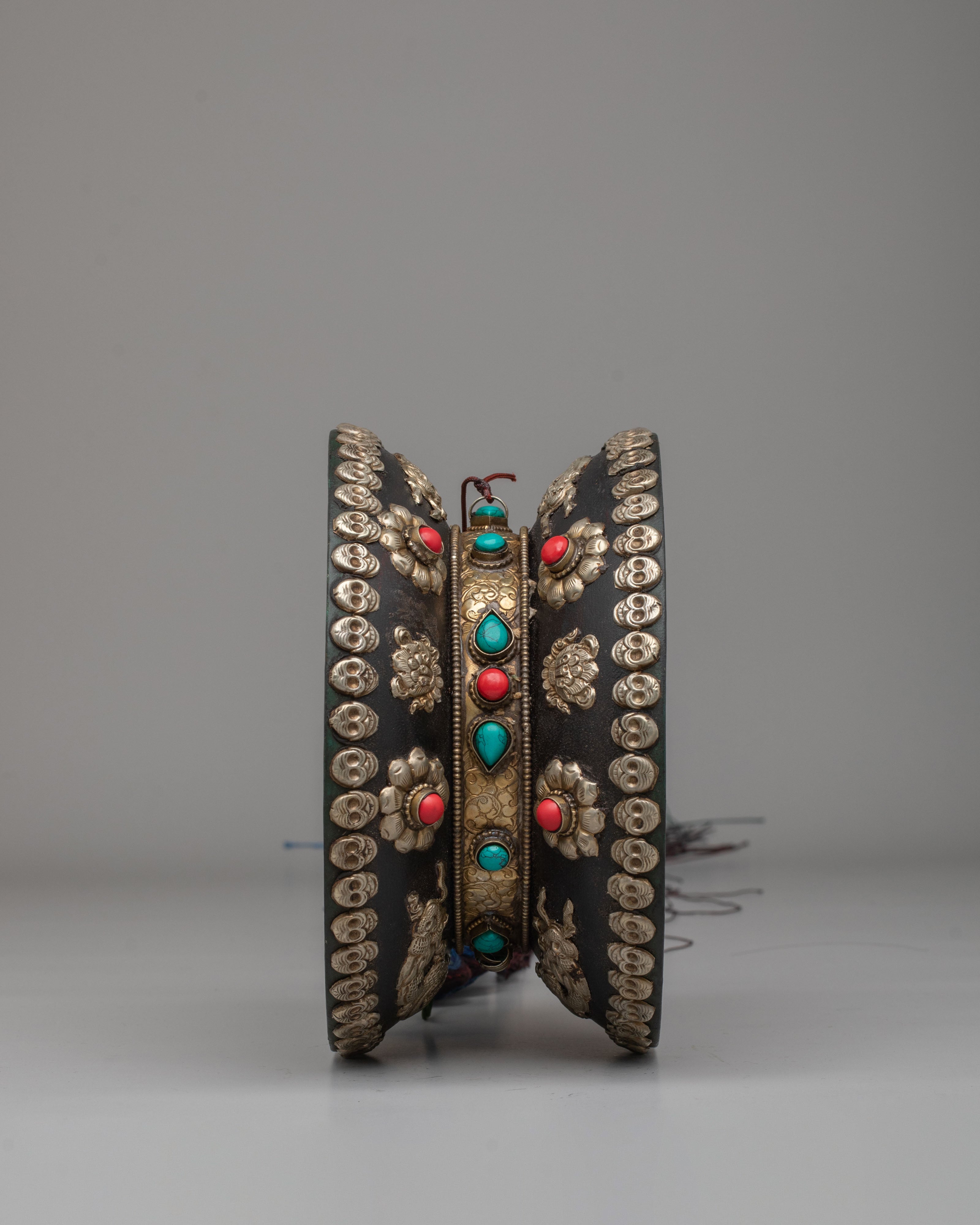 Vajrayana Buddhist Damaru | Traditional Handcrafted Tibetan Ritual Drum