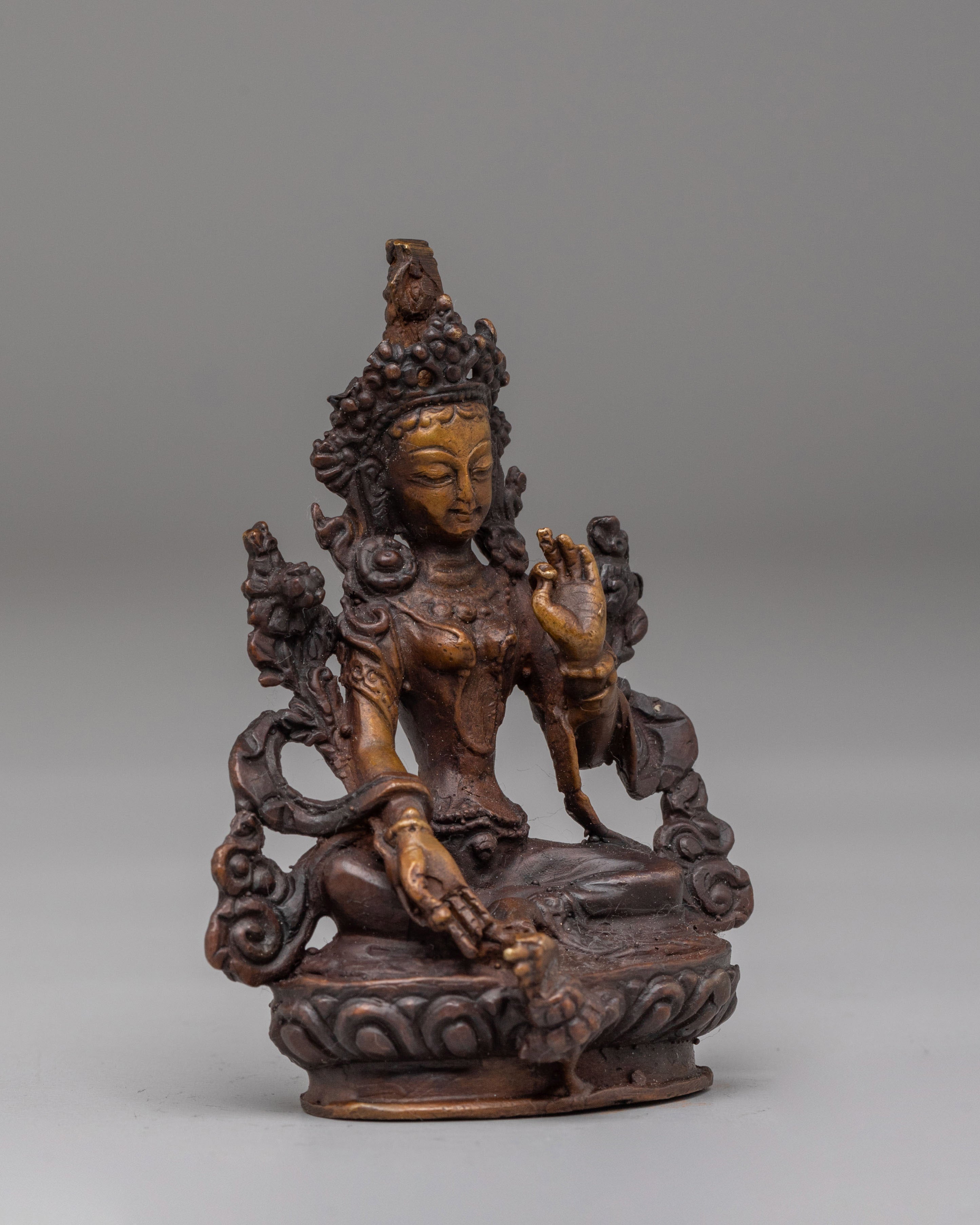 Machine Made Green Tara Statue | Himalayan Meditation Gift Art