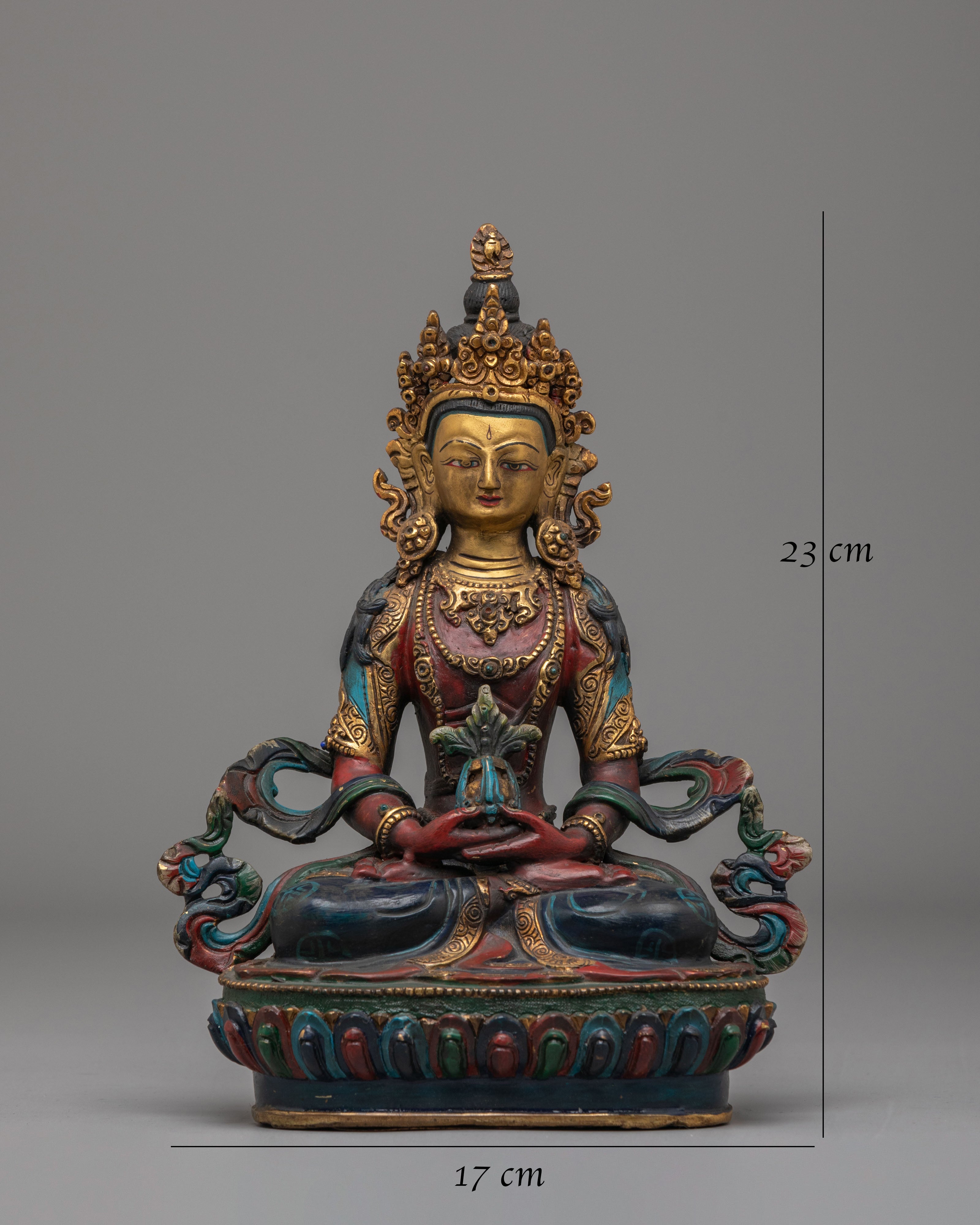 Handmade Amitayus Sculpture | Tibetan Deity of Longevity