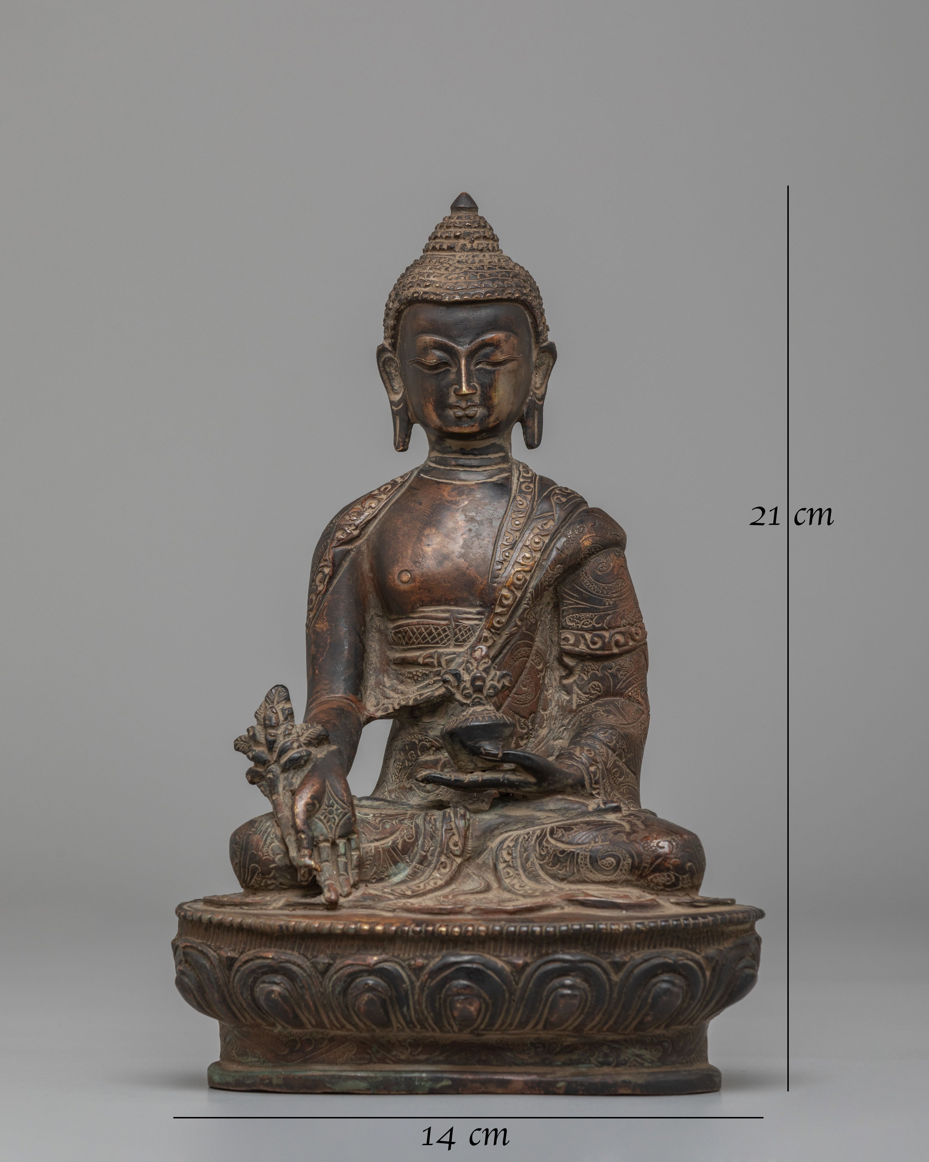 Handcrafted Healing Buddha Statue | Medicine Buddha Figurine