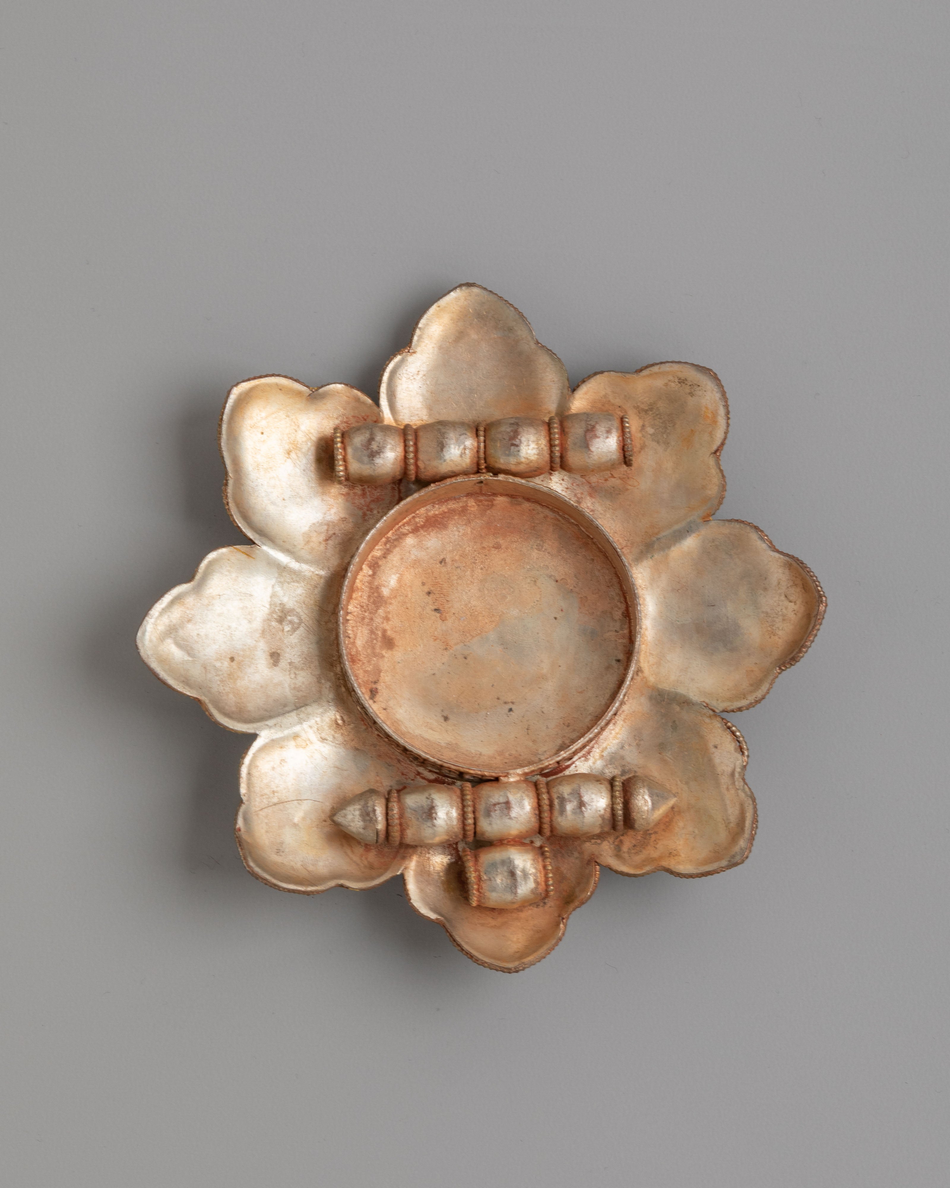 Shakyamuni Buddha Ghau Box Locket | Eight Auspicious Symbols
