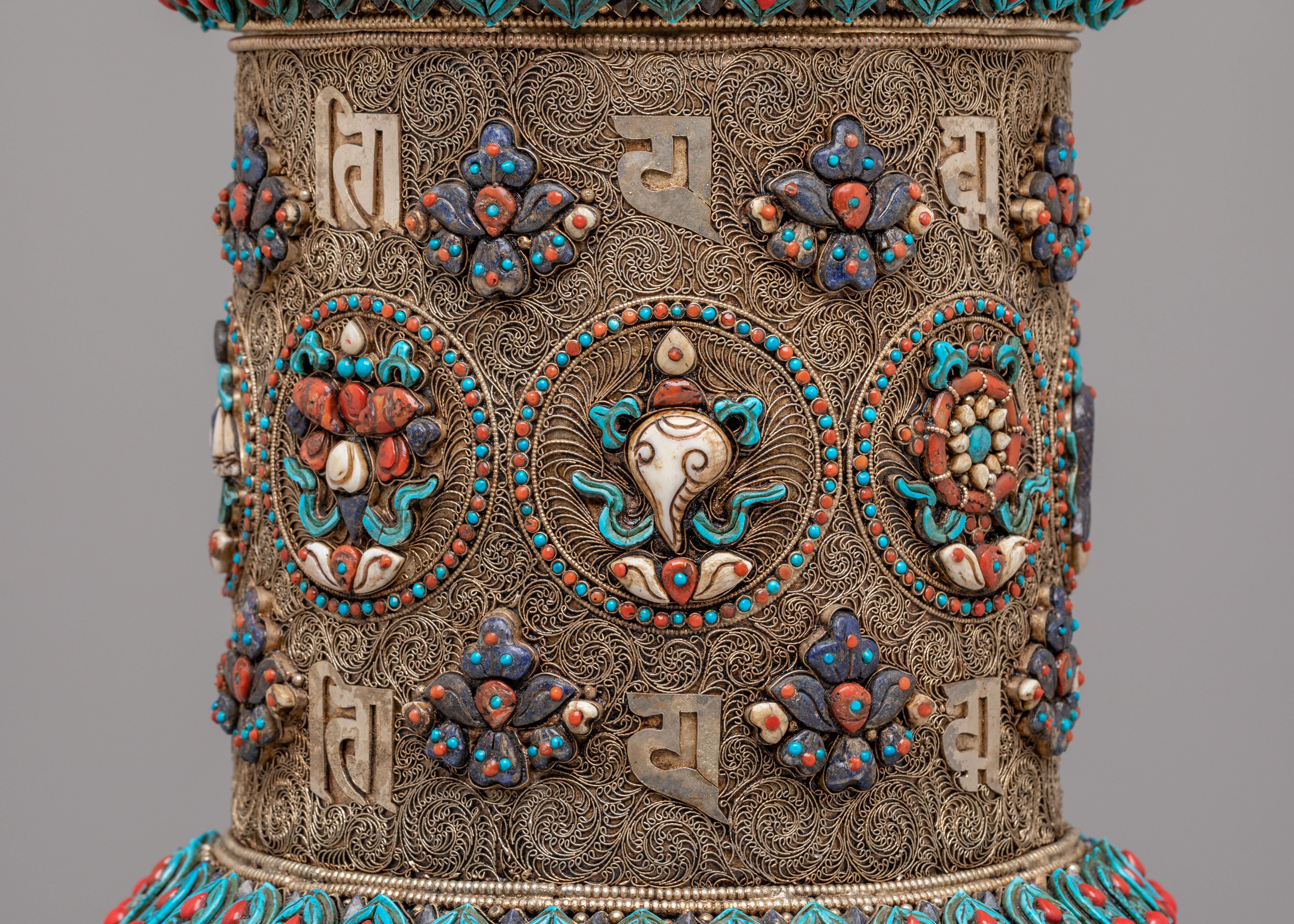 Handcrafted Mantra Prayer Wheel | Tibetan Dharma Decor