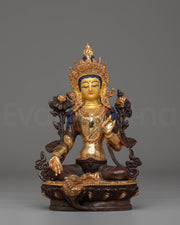Green Tara Handcrafted Tibetan Sculpture