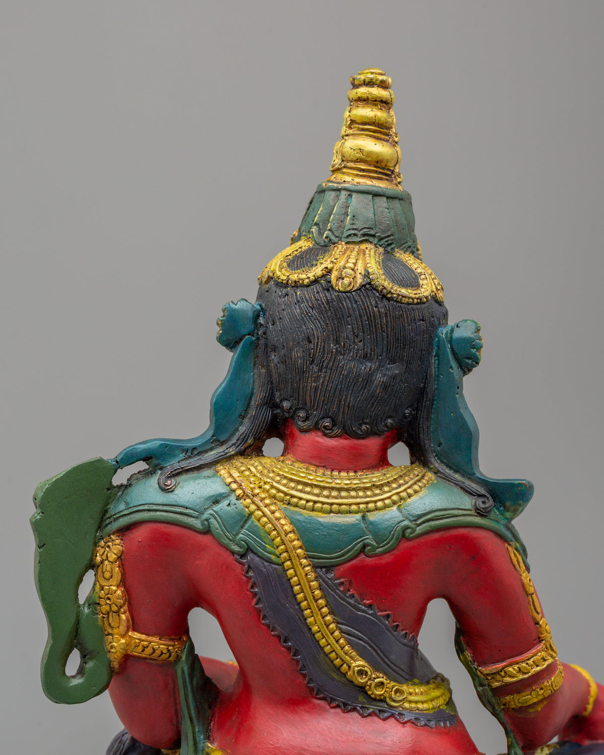 Himalayan Dzambhala Altar Deity Statue | Tibetan Wealth Deity Figurine